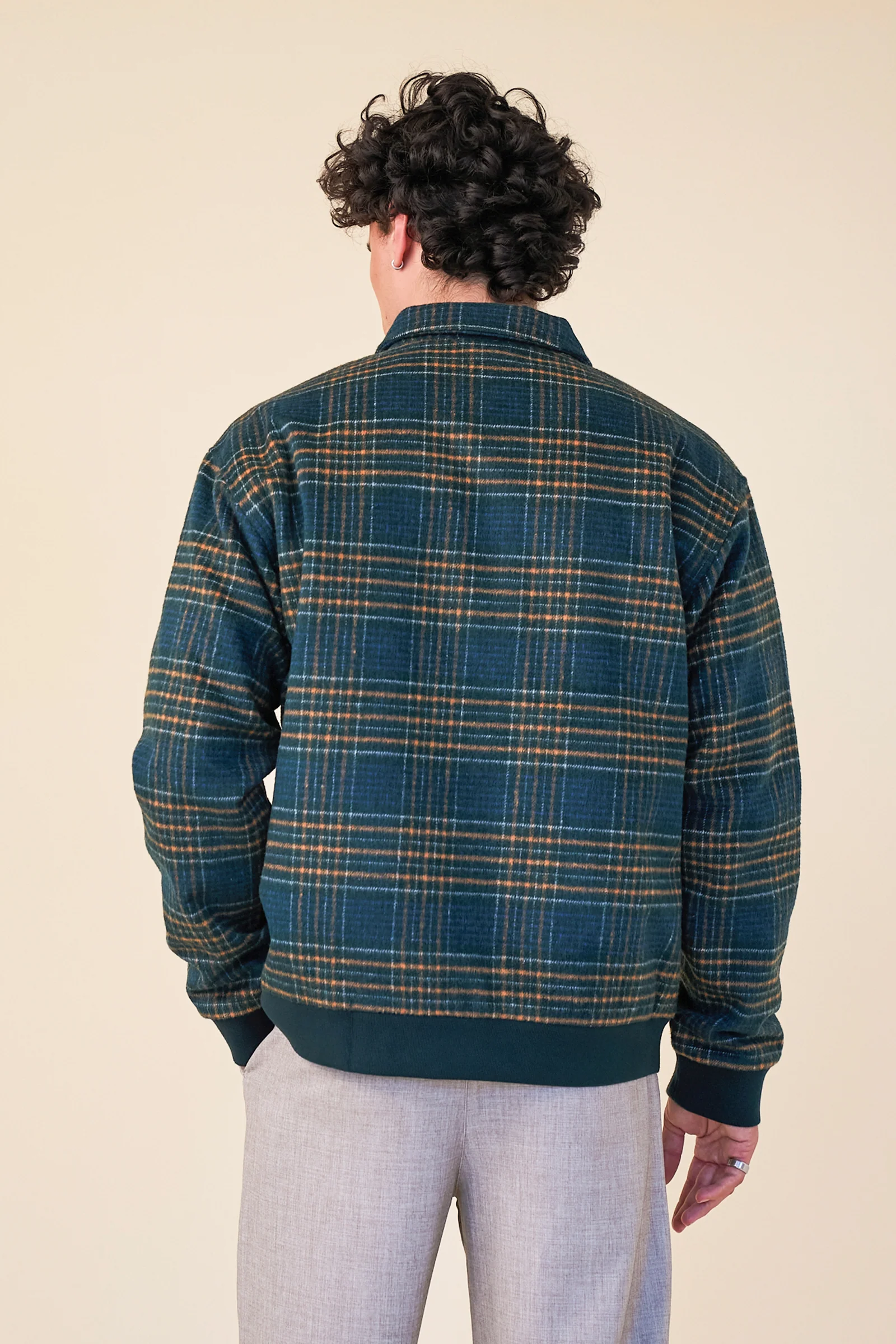 LENOX CHECK WOOL BOMBER - Image 5
