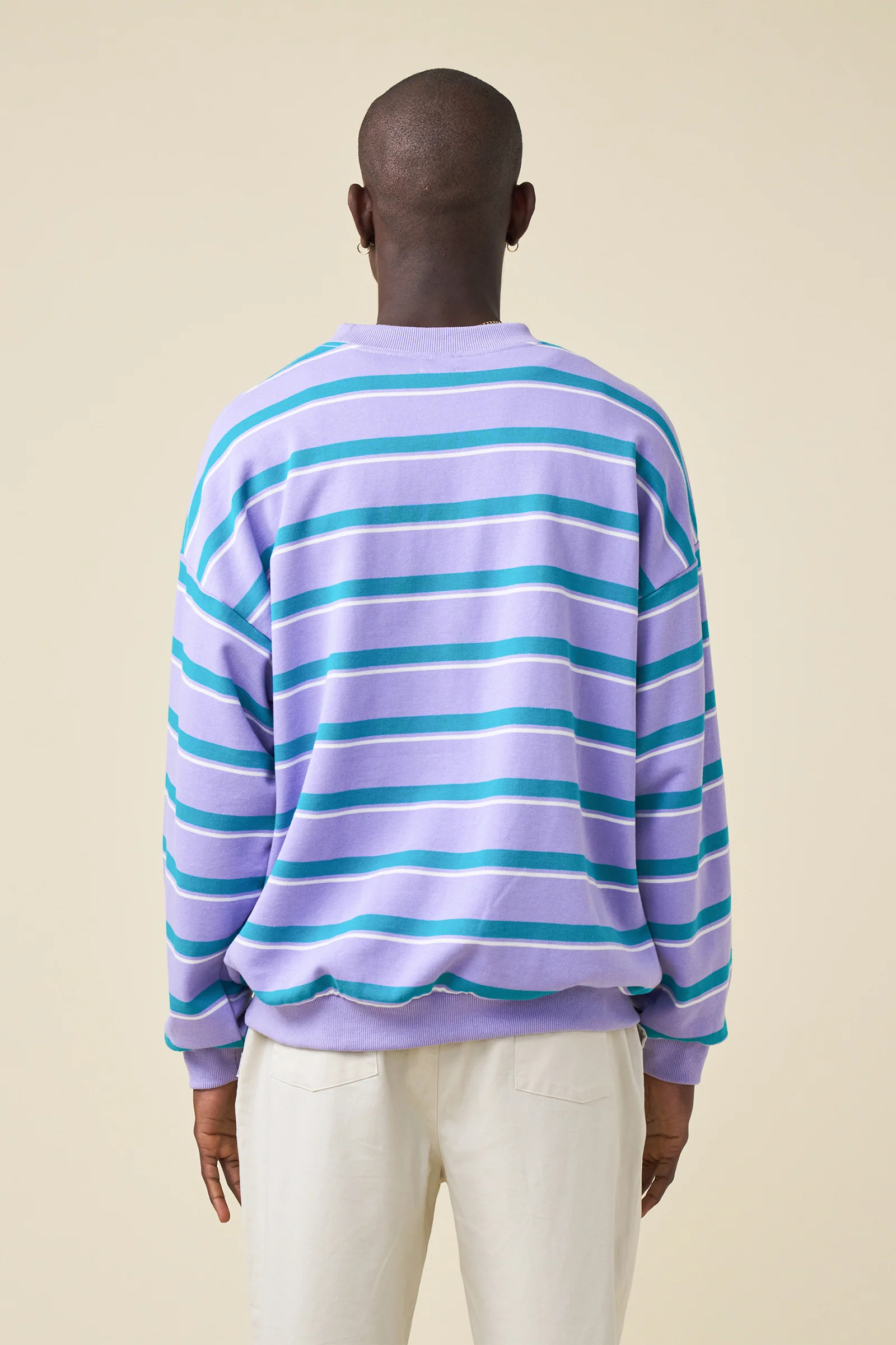 LILAC RETRO STRIPE SWEATER - Image 3