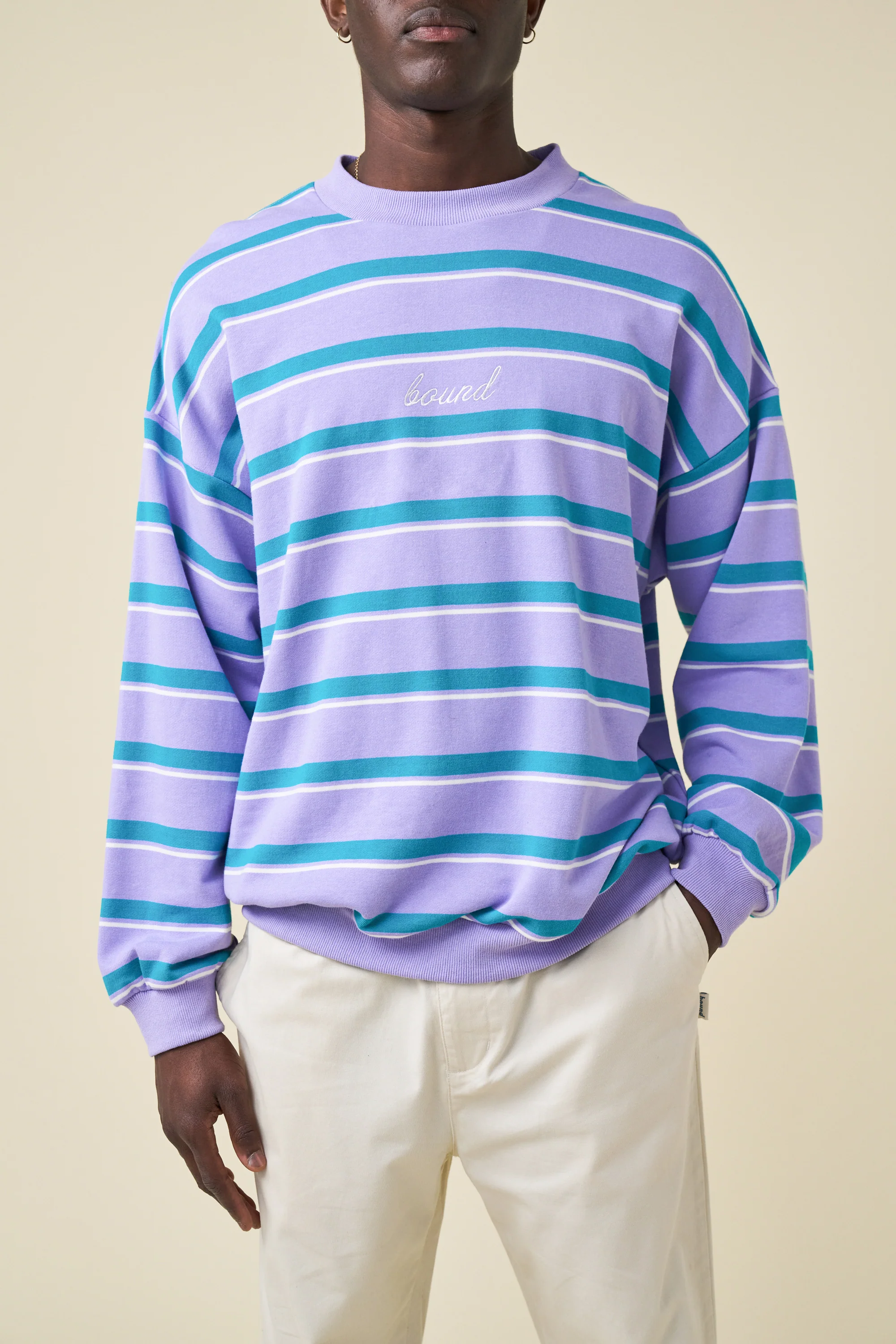LILAC RETRO STRIPE SWEATER - Image 4