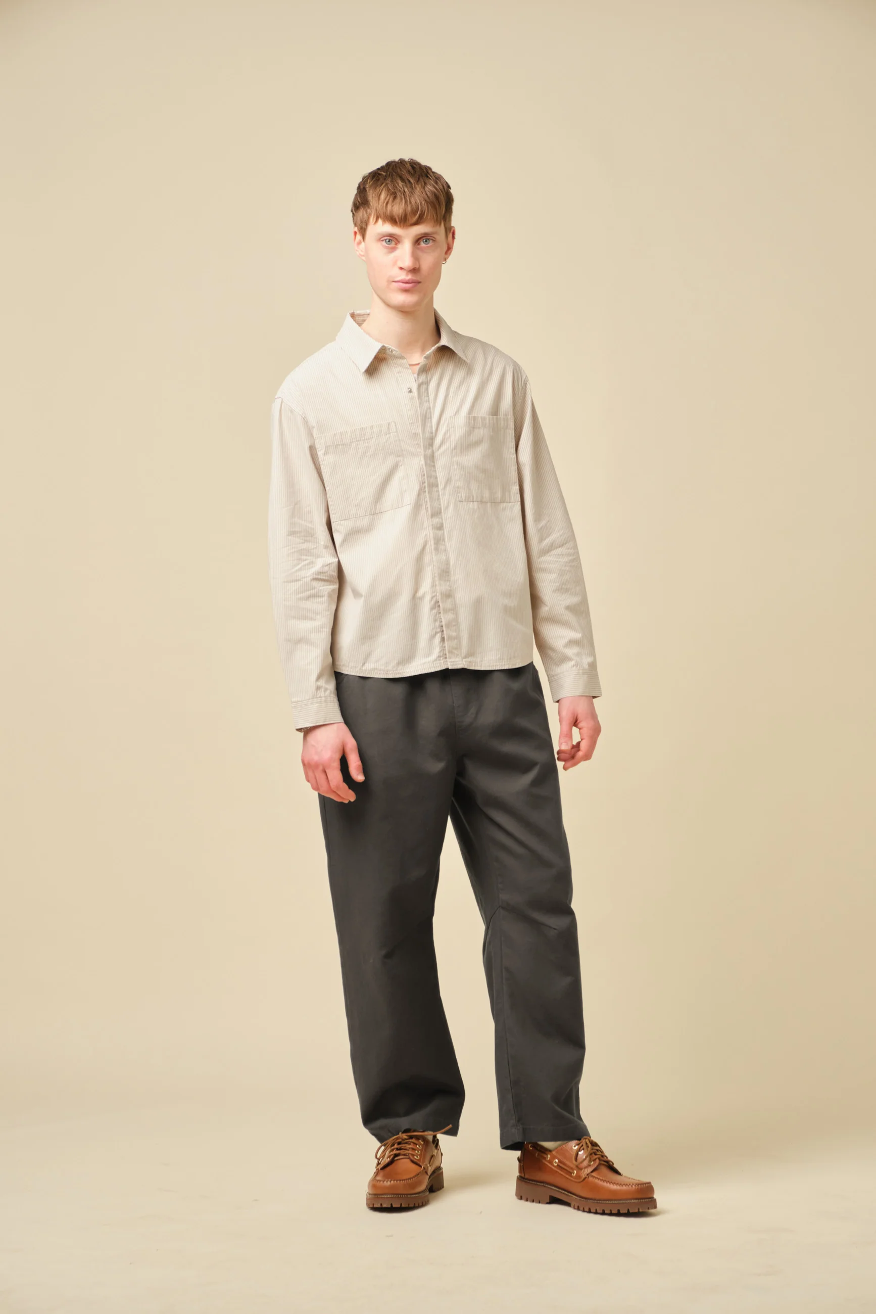 LORDELO STRIPE LONGSLEEVE SHIRT - ECRU - Image 2