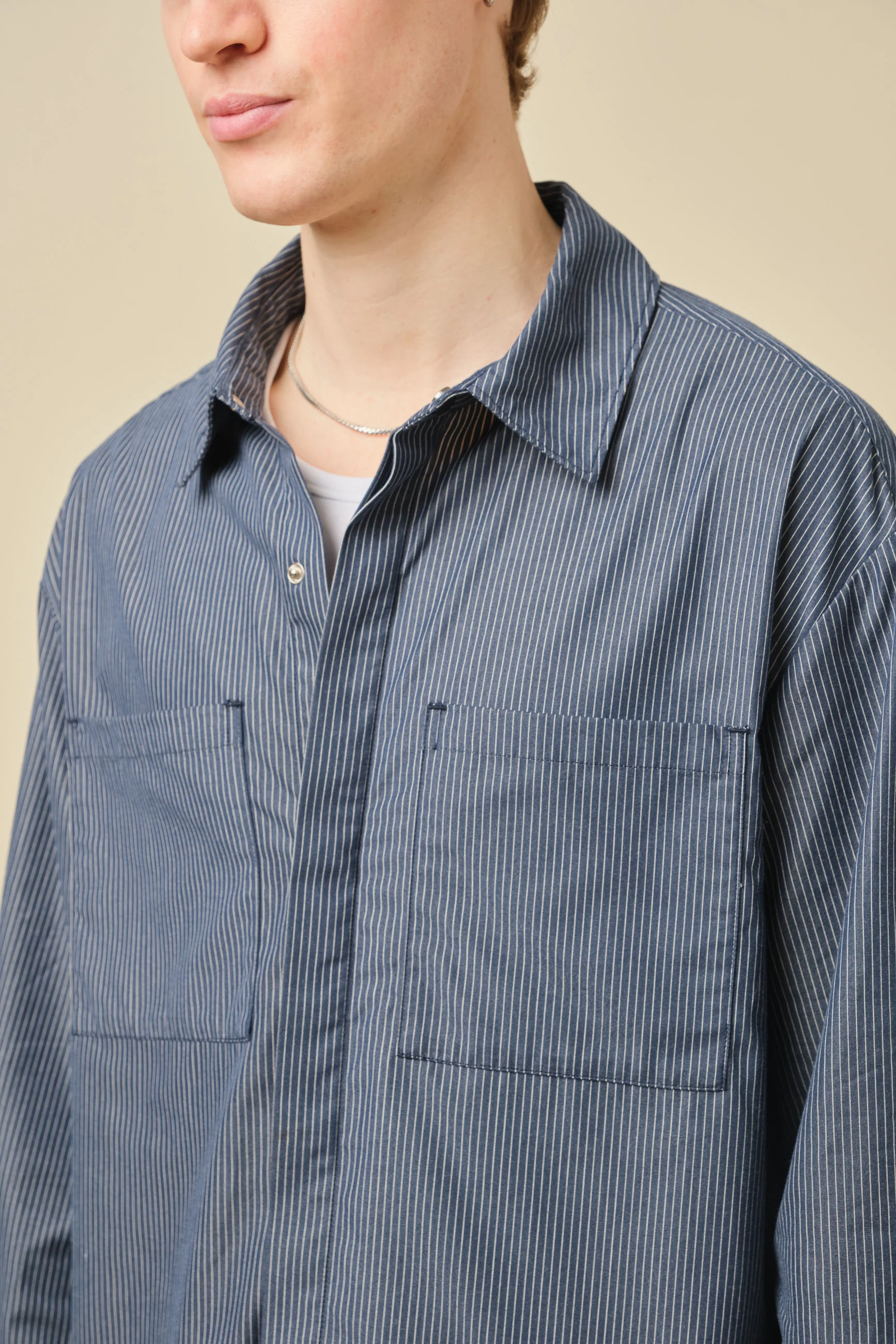 LORDELO STRIPE LONGSLEEVE SHIRT - NAVY - Image 3