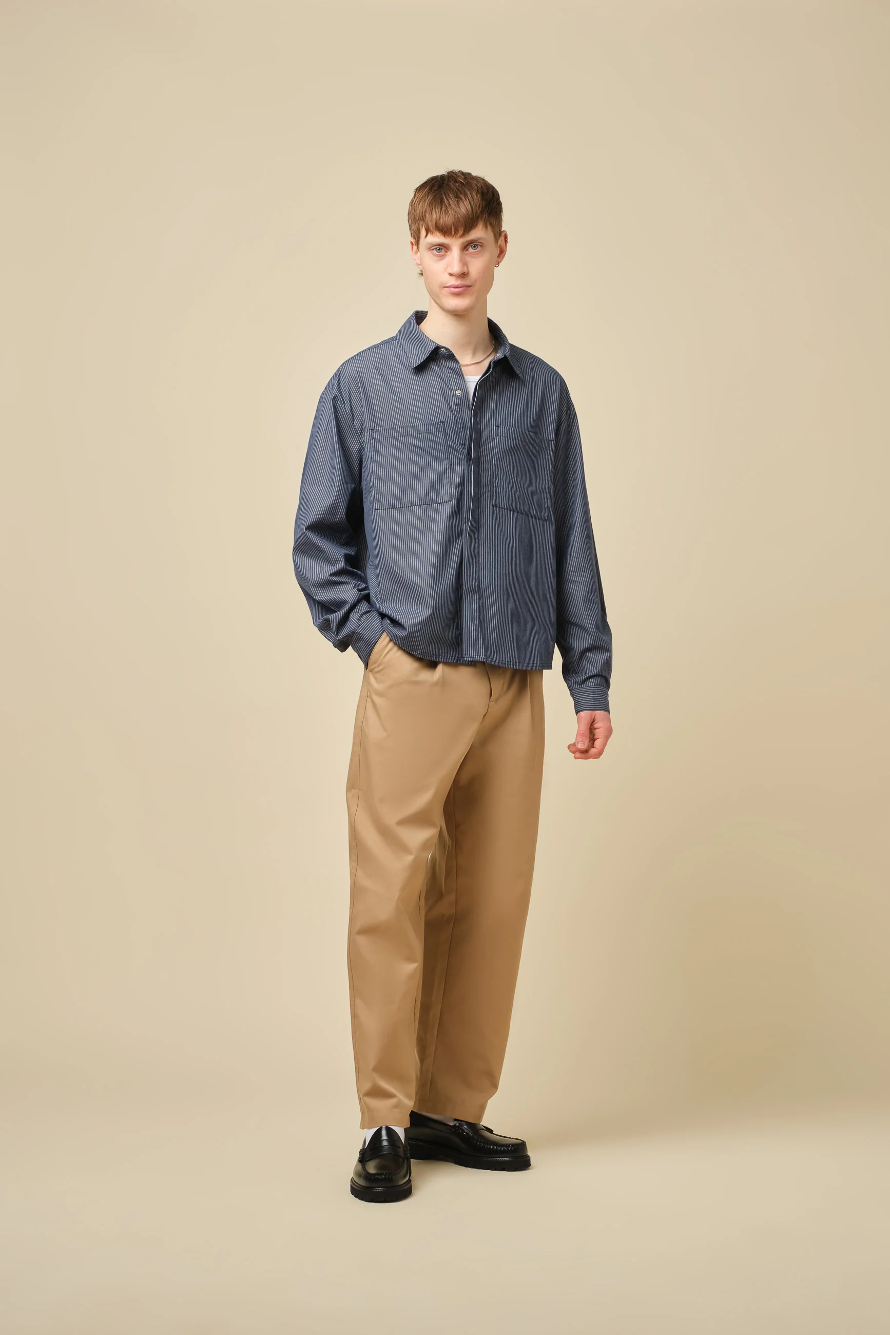 LORDELO STRIPE LONGSLEEVE SHIRT - NAVY - Image 6