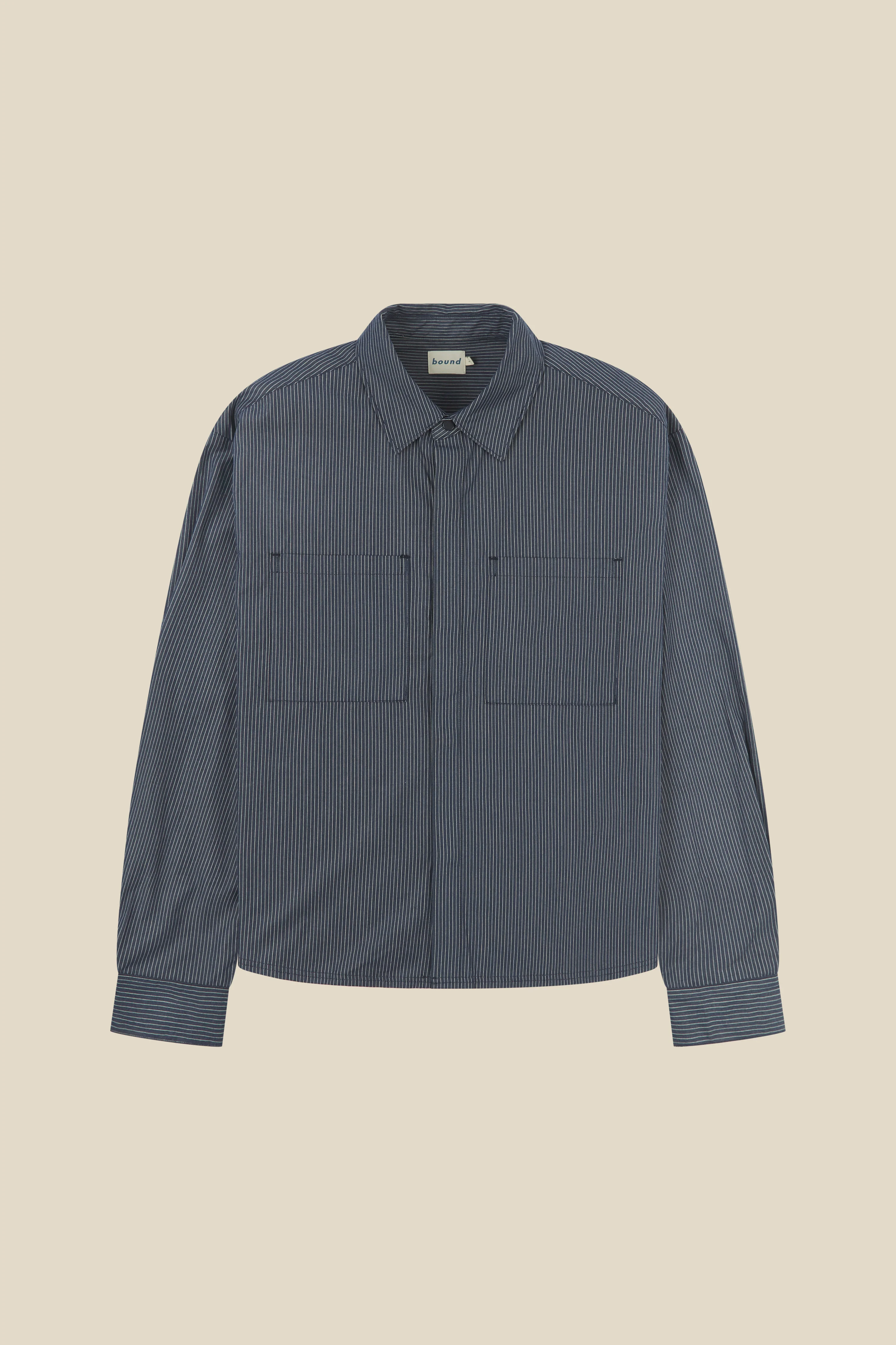 LORDELO STRIPE LONGSLEEVE SHIRT - NAVY - Image 9