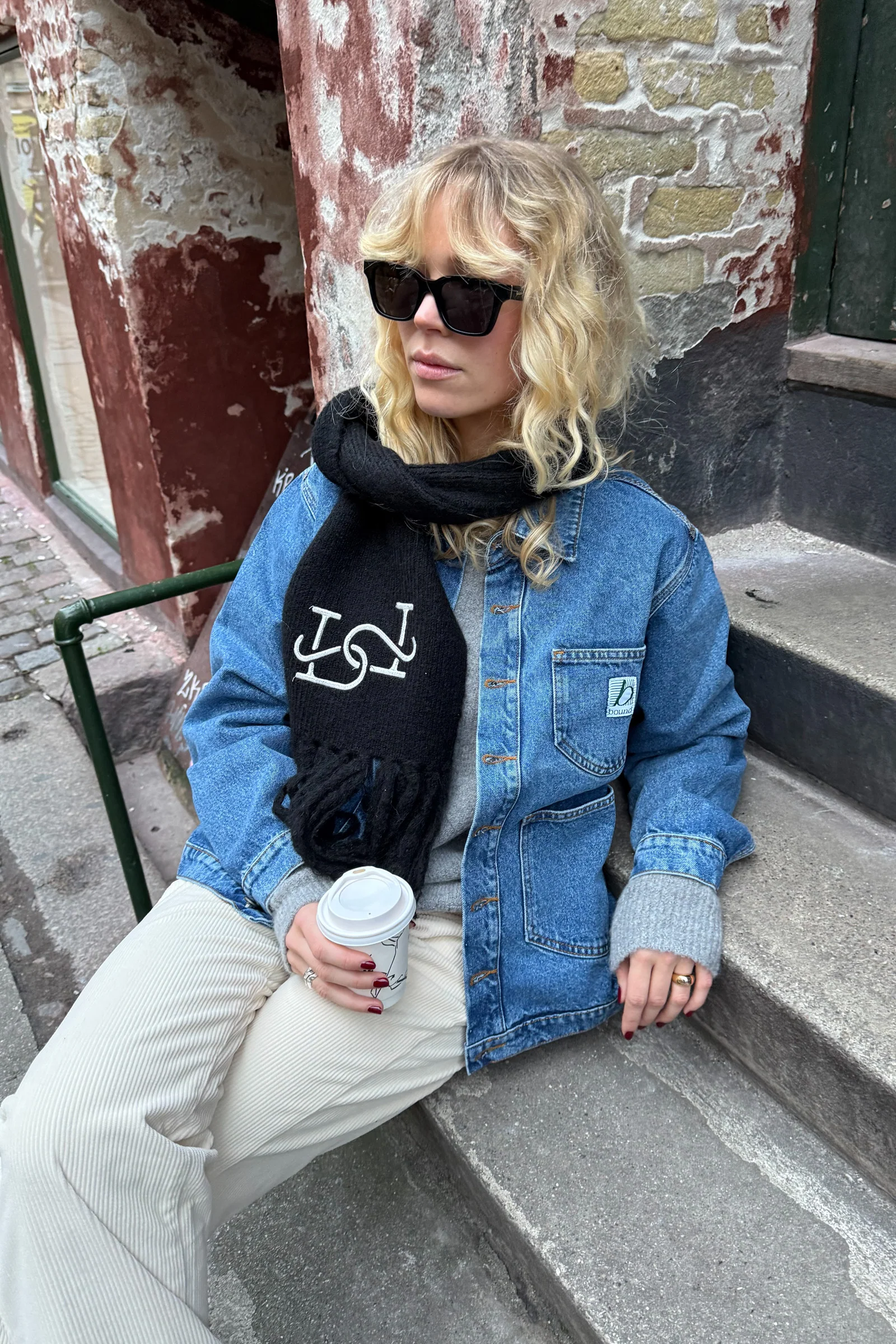 MANHATTAN DENIM WORK JACKET - MID BLUE - Image 3