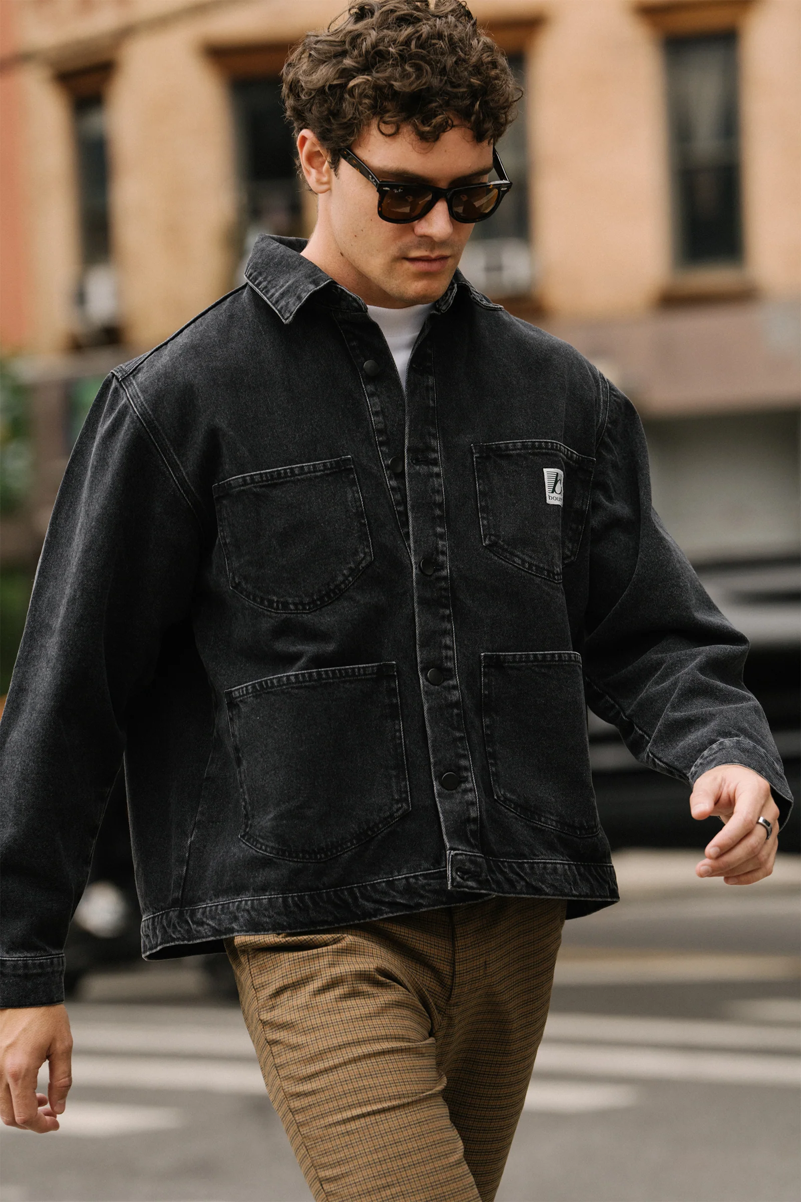 MANHATTAN DENIM WORK JACKET - WASHED BLACK - Image 2