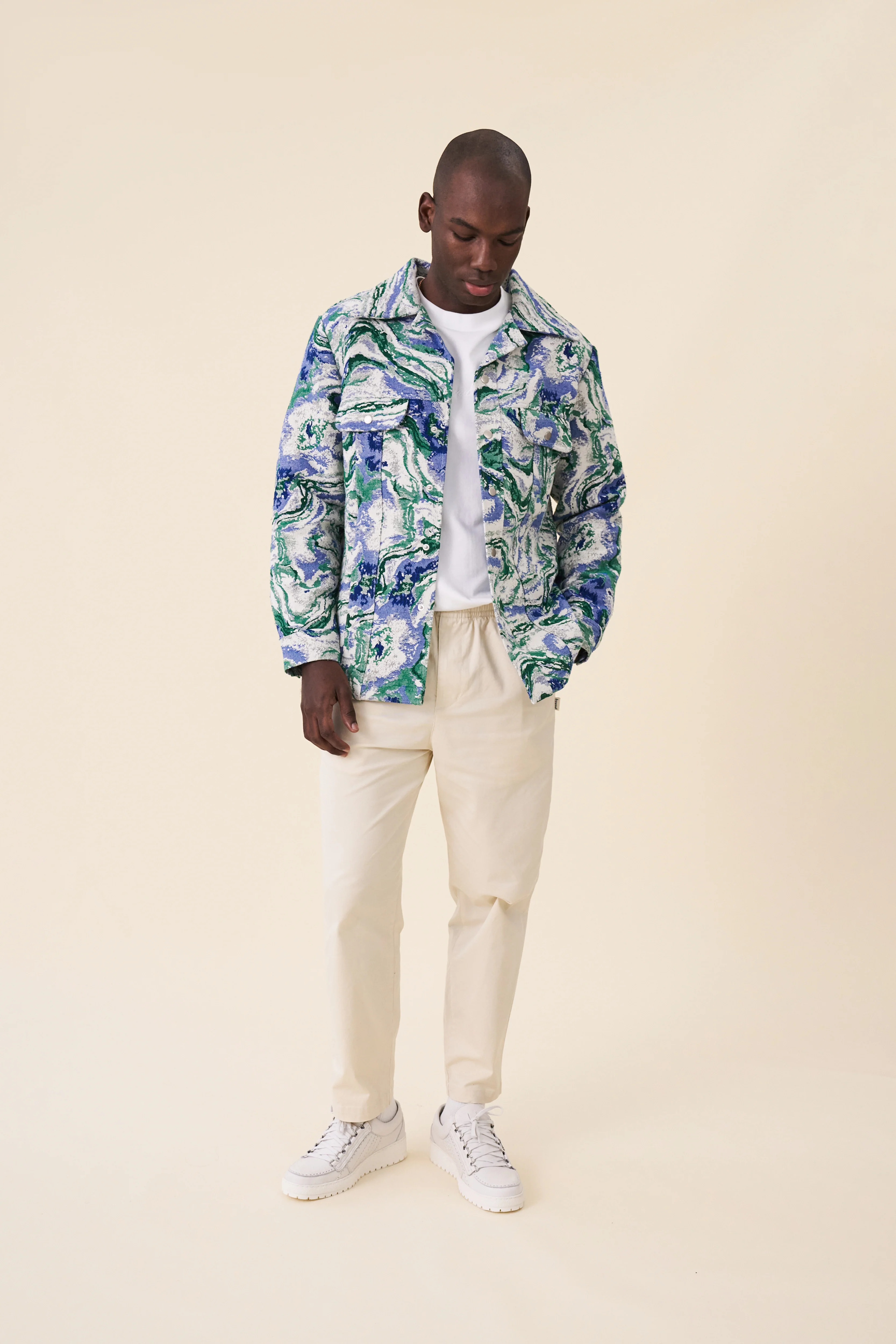 MARBLE PATTERNED RECYCLED JACKET - Image 3