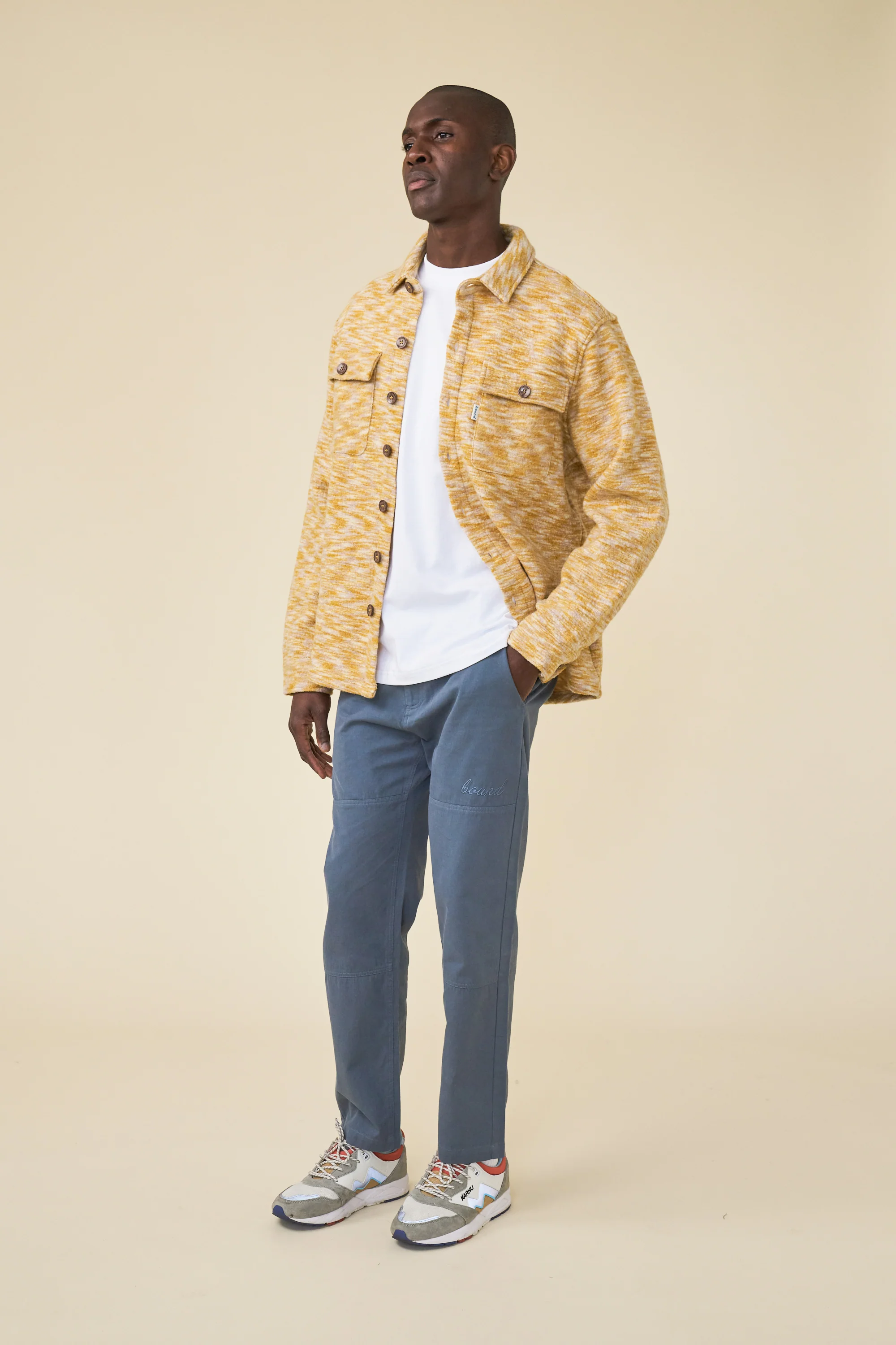 MARBLE WOOL OVERSHIRT - MUSTARD - Image 4