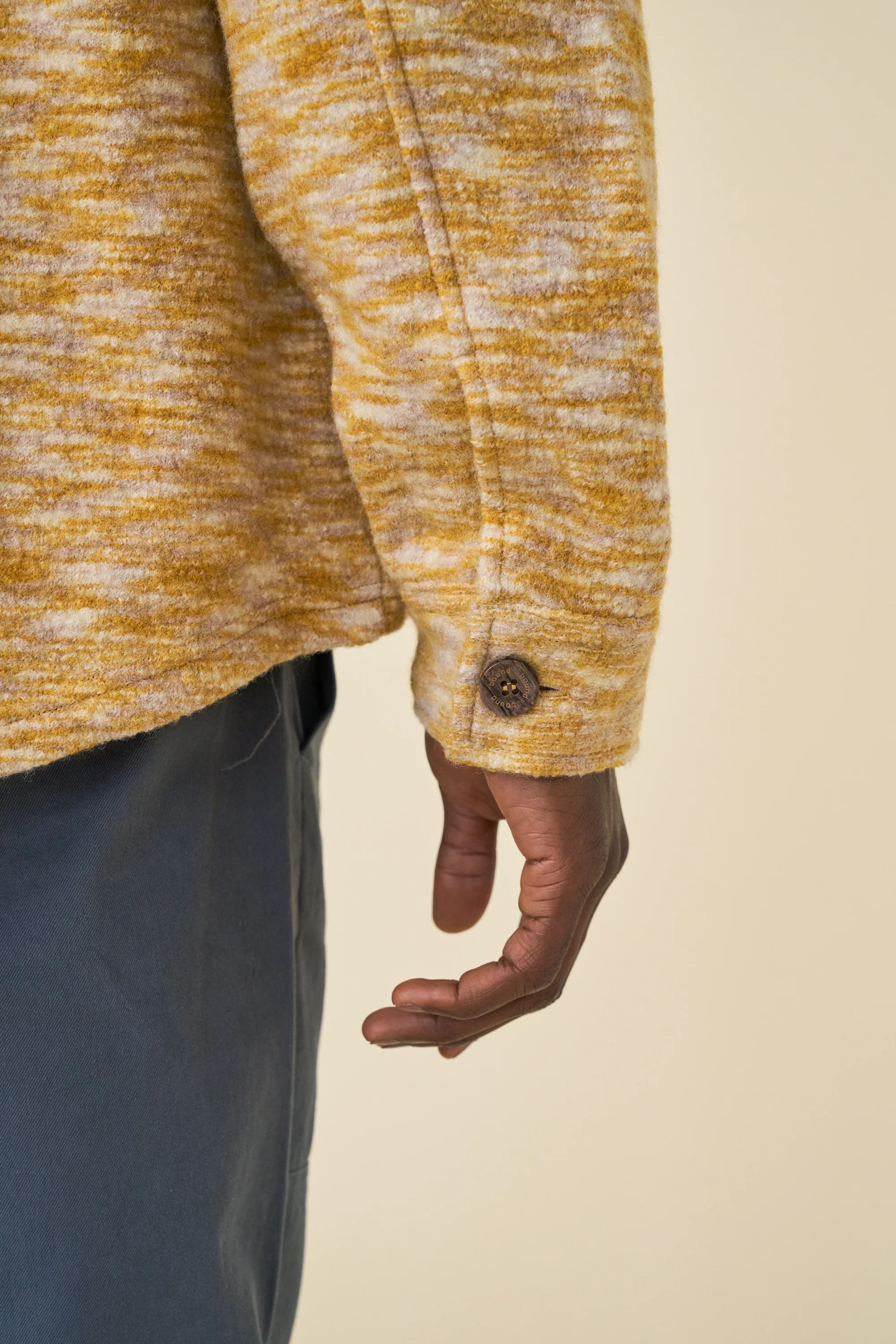 MARBLE WOOL OVERSHIRT - MUSTARD - Image 8