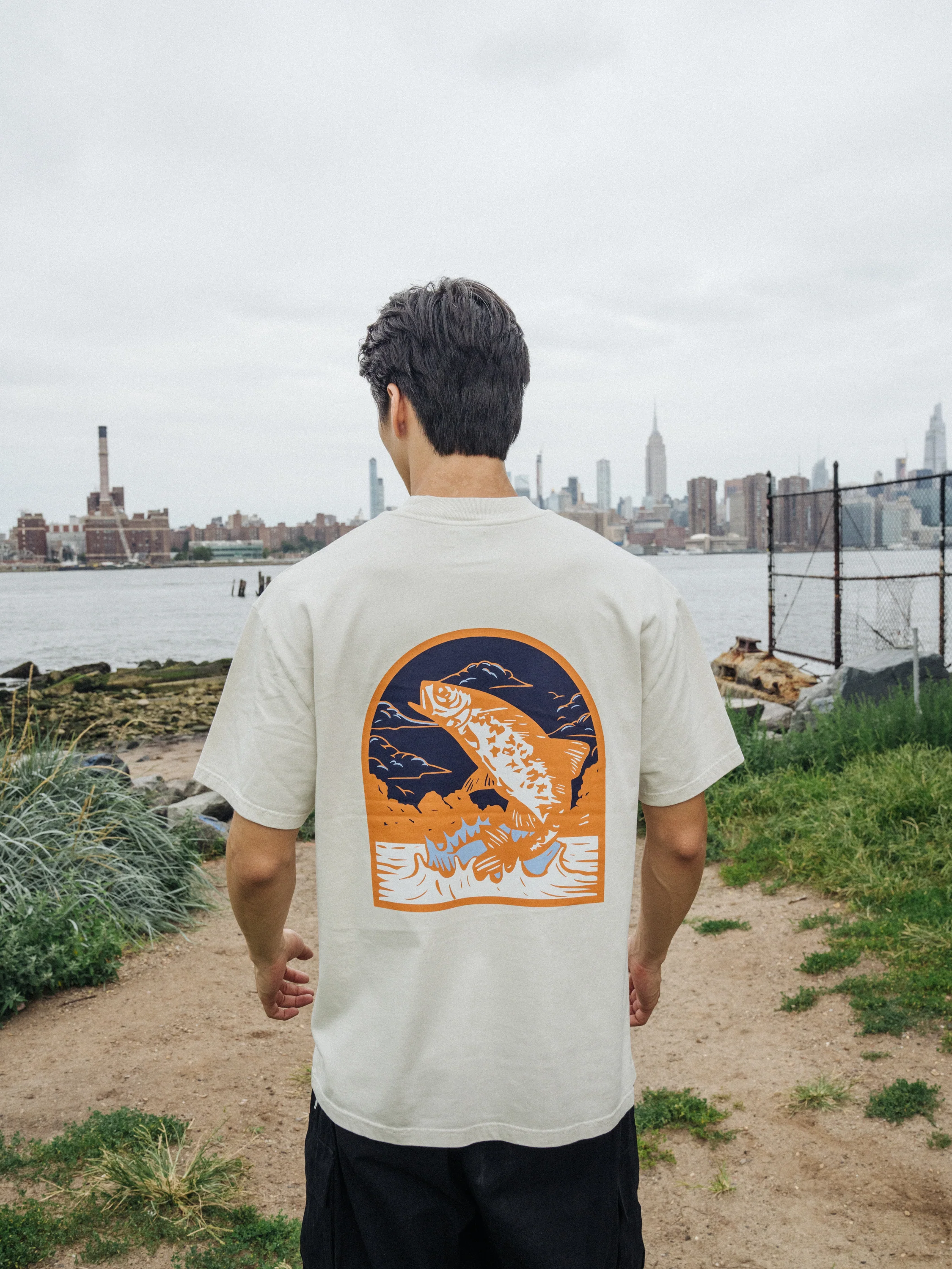 MARINA ANGLING TEE - SAND - Image 3