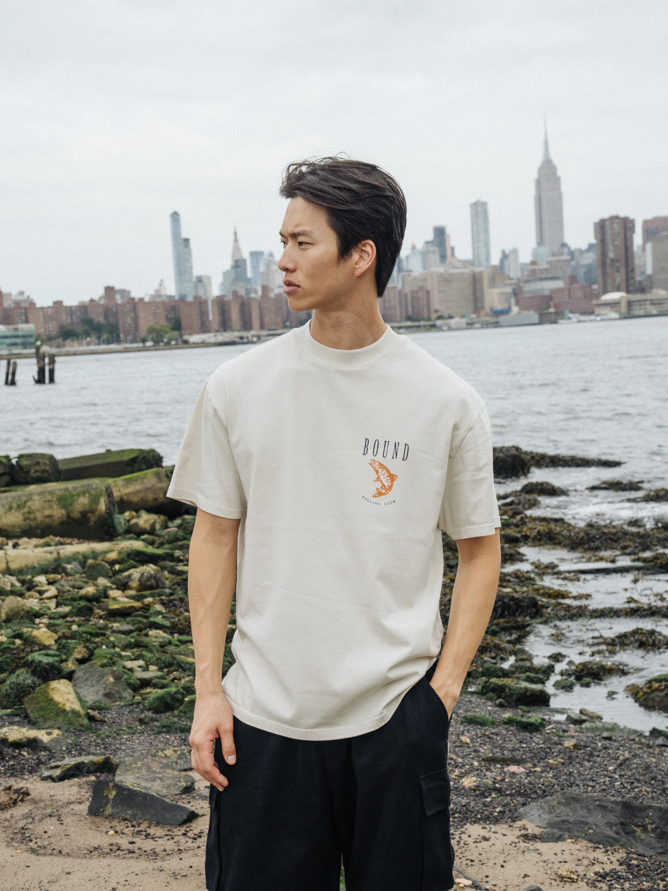 MARINA ANGLING TEE - SAND - Image 7