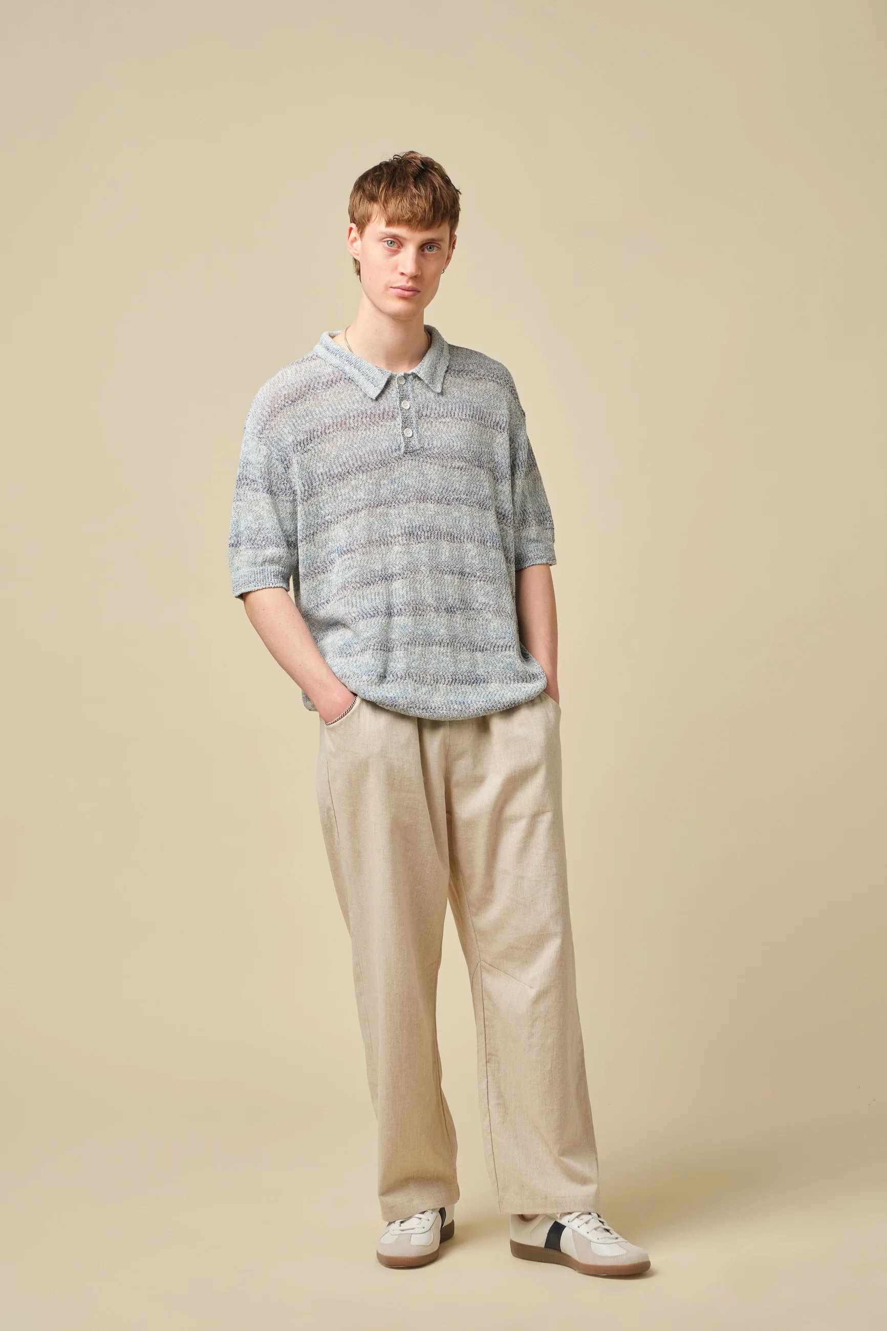 MARINE TEXTURED KNIT POLO - Image 5