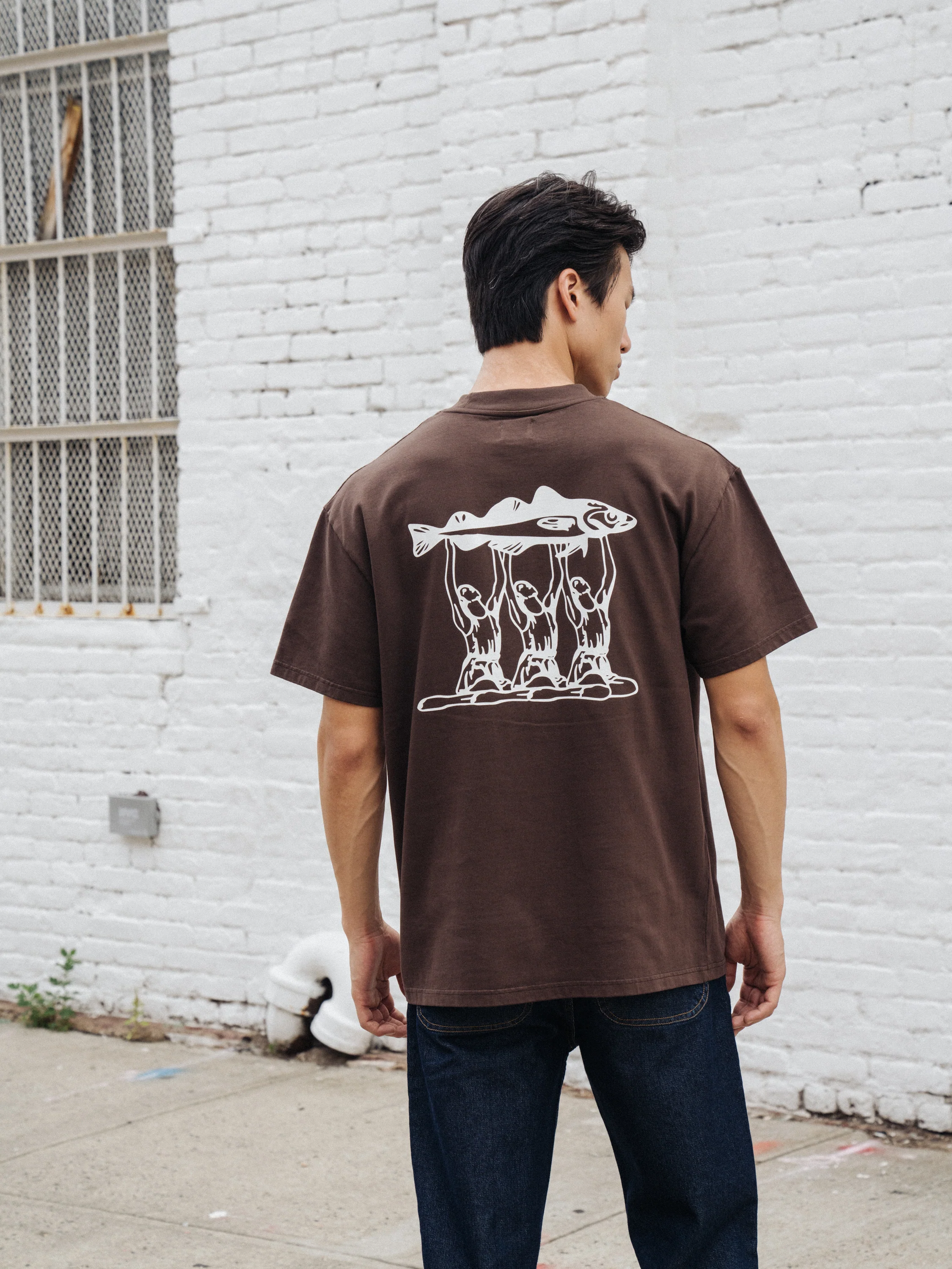 MARISSA ANGLING TEE - BROWN - Image 3