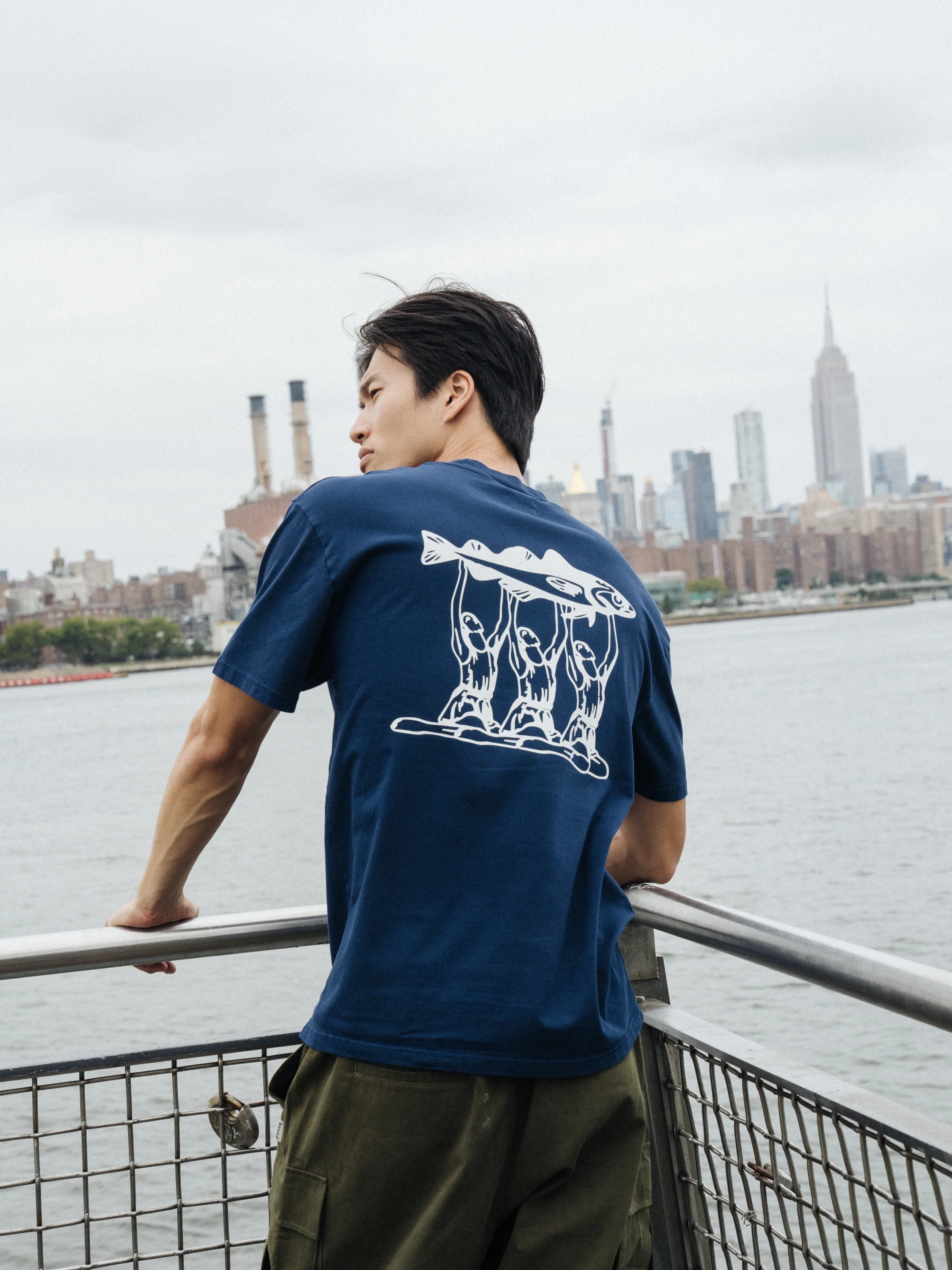 MARISSA ANGLING TEE - NAVY - Image 3