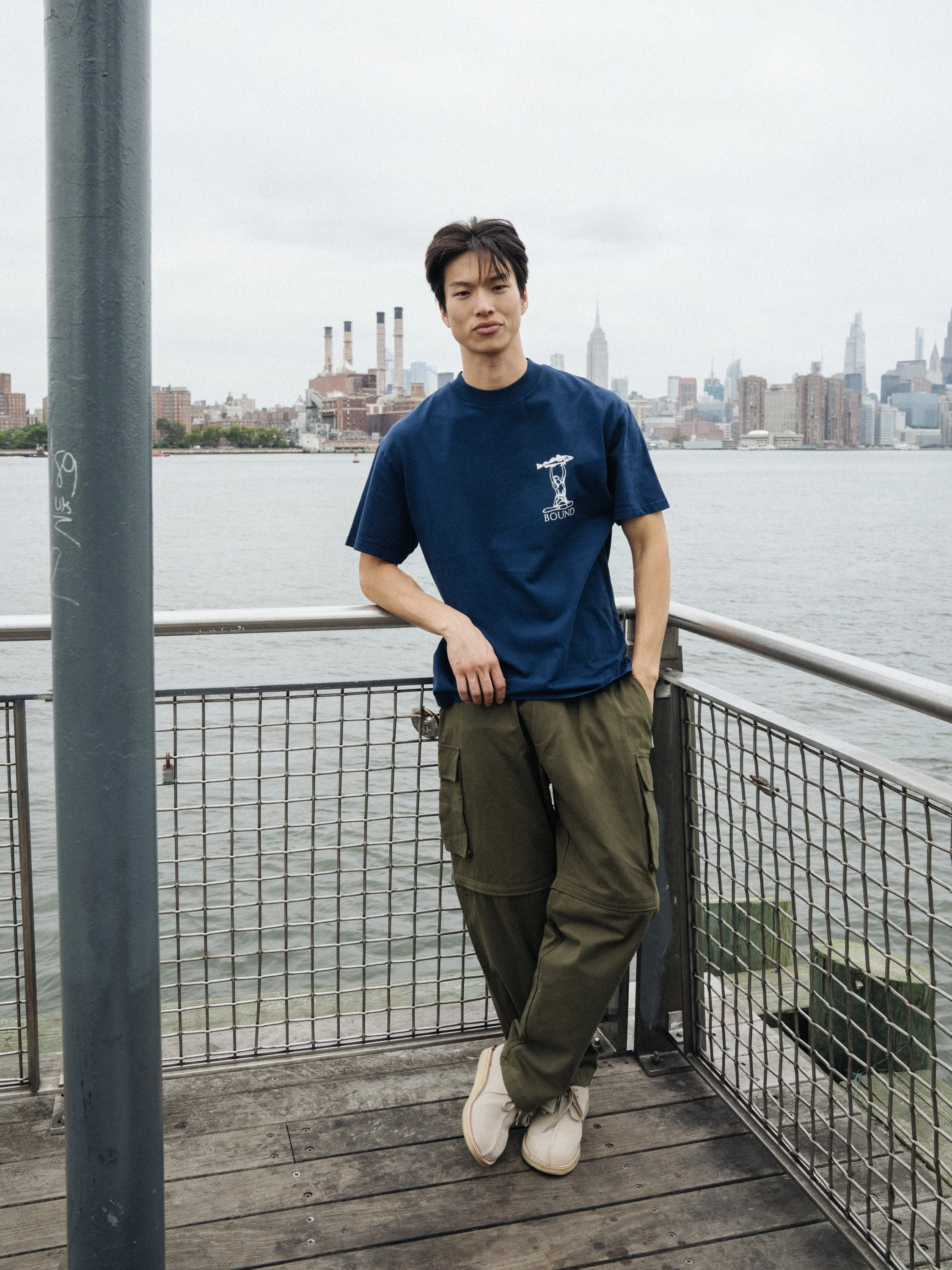 MARISSA ANGLING TEE - NAVY - Image 7
