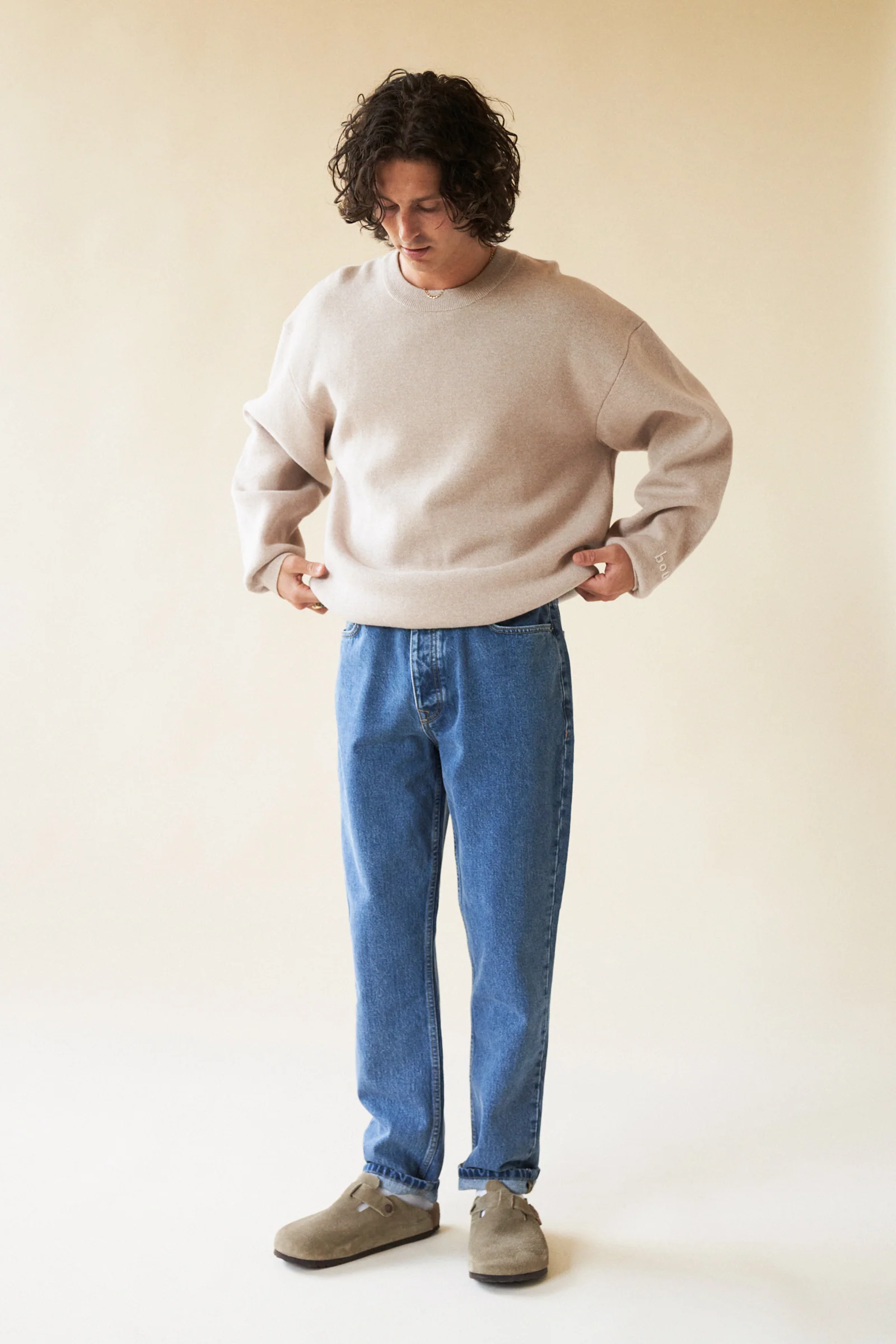 MARLOWE MARL KNIT SWEATER - OAT - Image 3