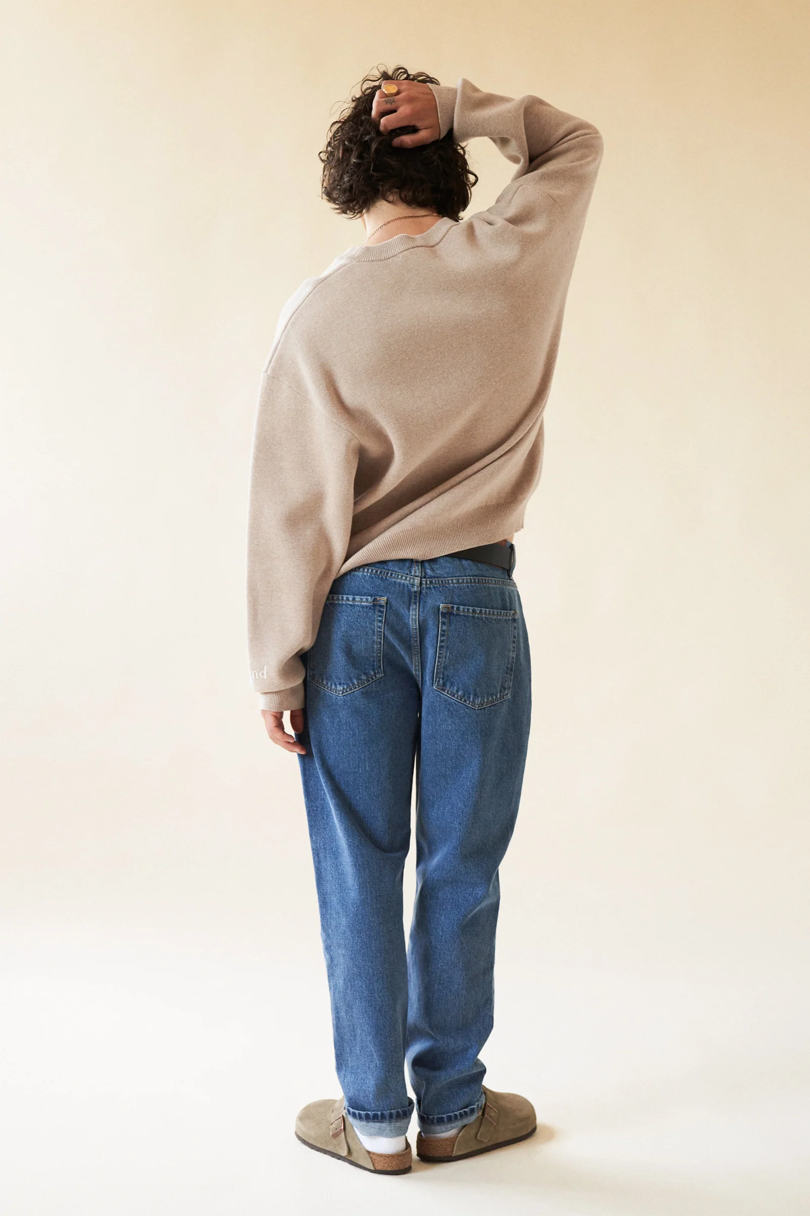 MARLOWE MARL KNIT SWEATER - OAT - Image 5