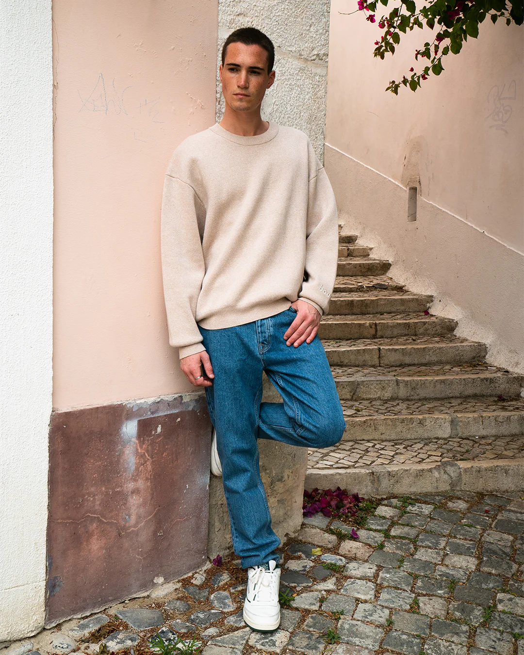 MARLOWE MARL KNIT SWEATER - OAT - Image 7