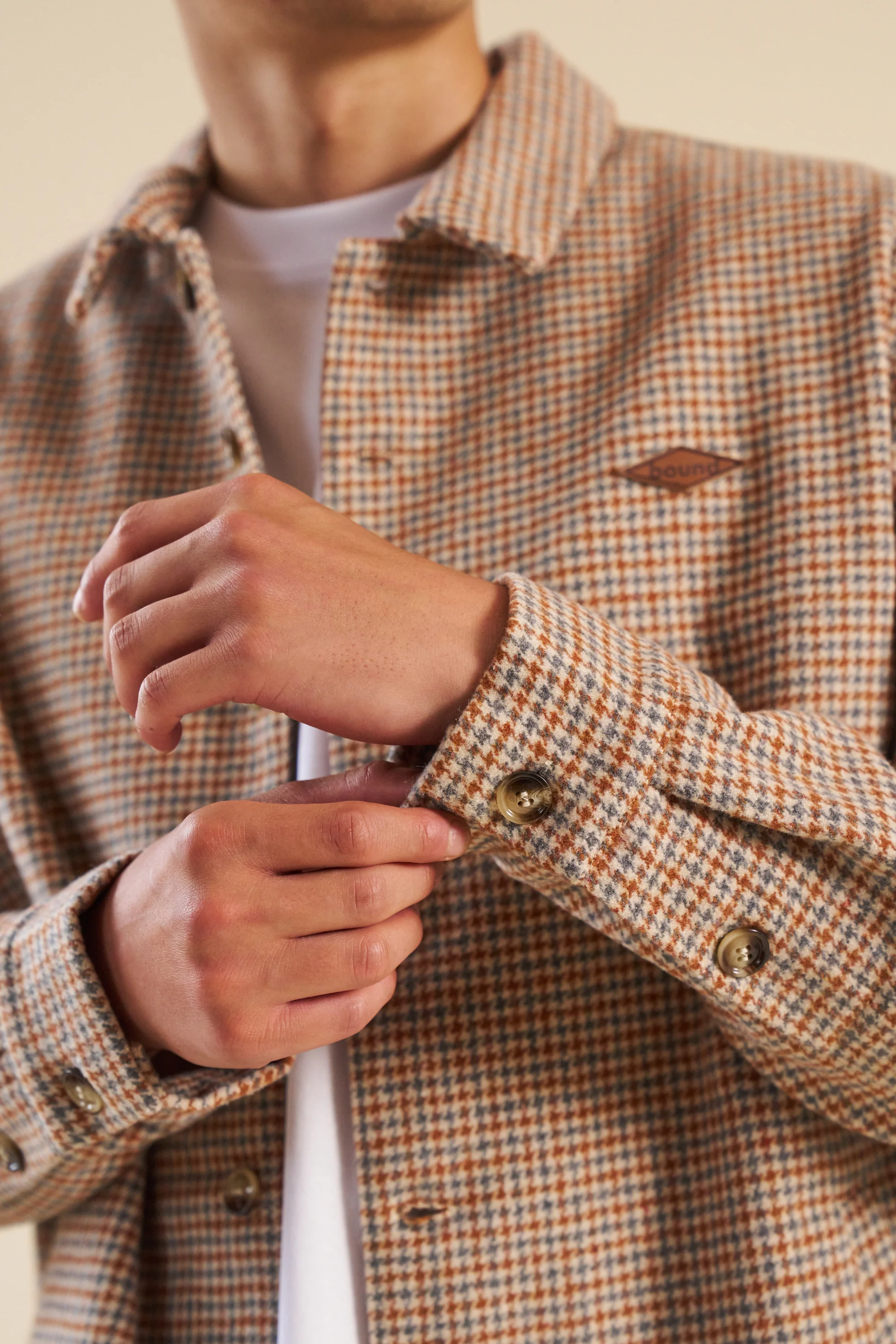 MAXIM DOGTOOTH WOOL COACH JACKET - Image 4