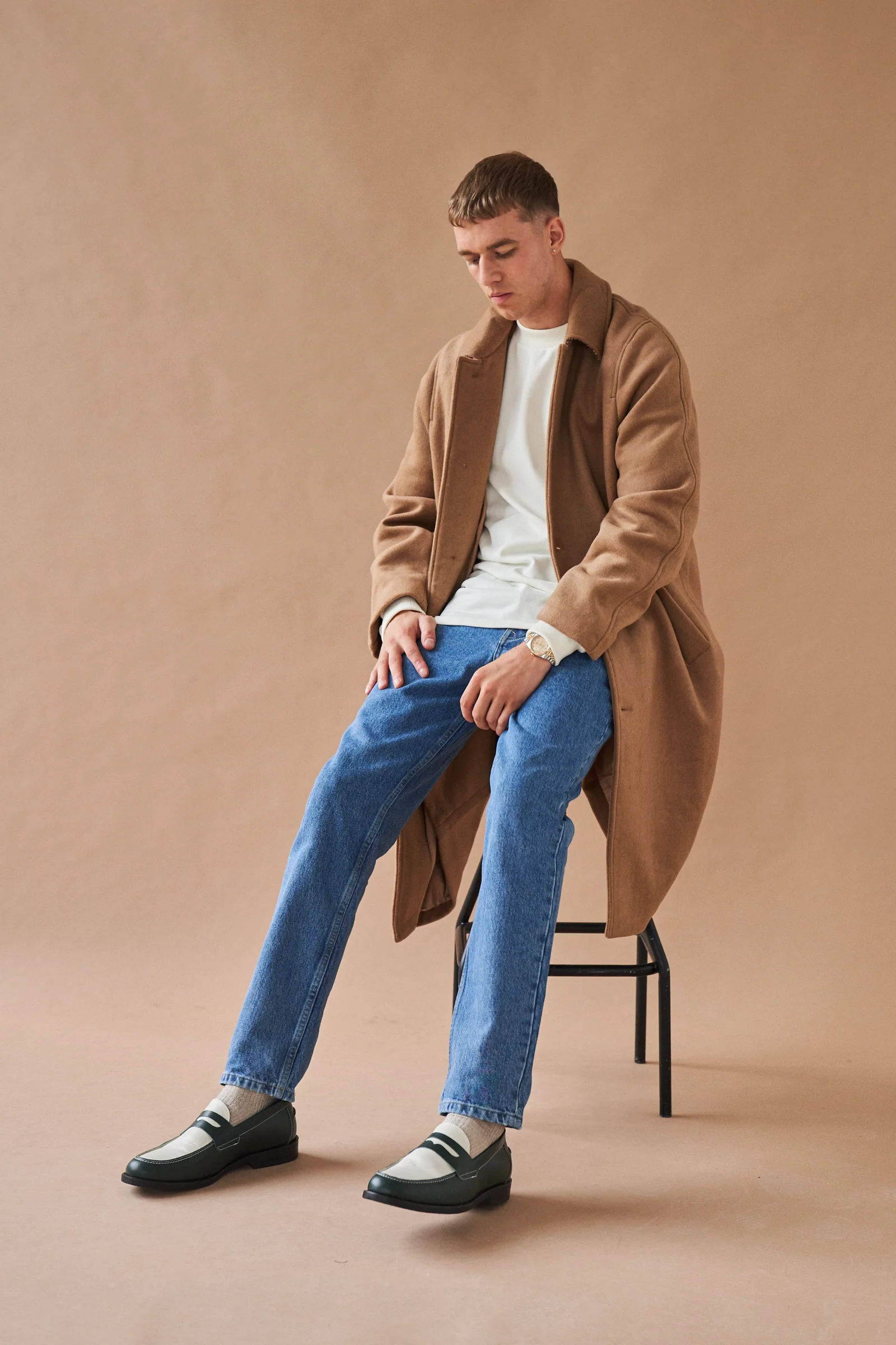 MAXWELL OVERSIZED WOOL TRENCH COAT - CAMEL - Image 5