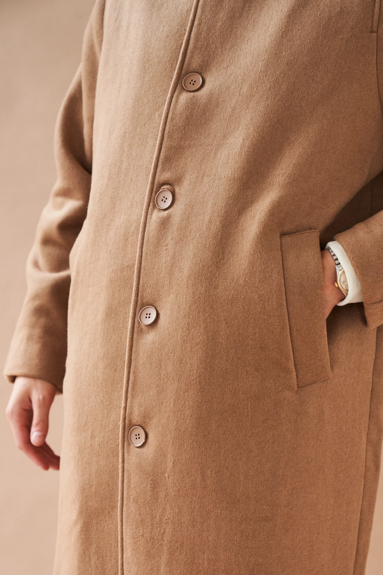 MAXWELL OVERSIZED WOOL TRENCH COAT - CAMEL - Image 7