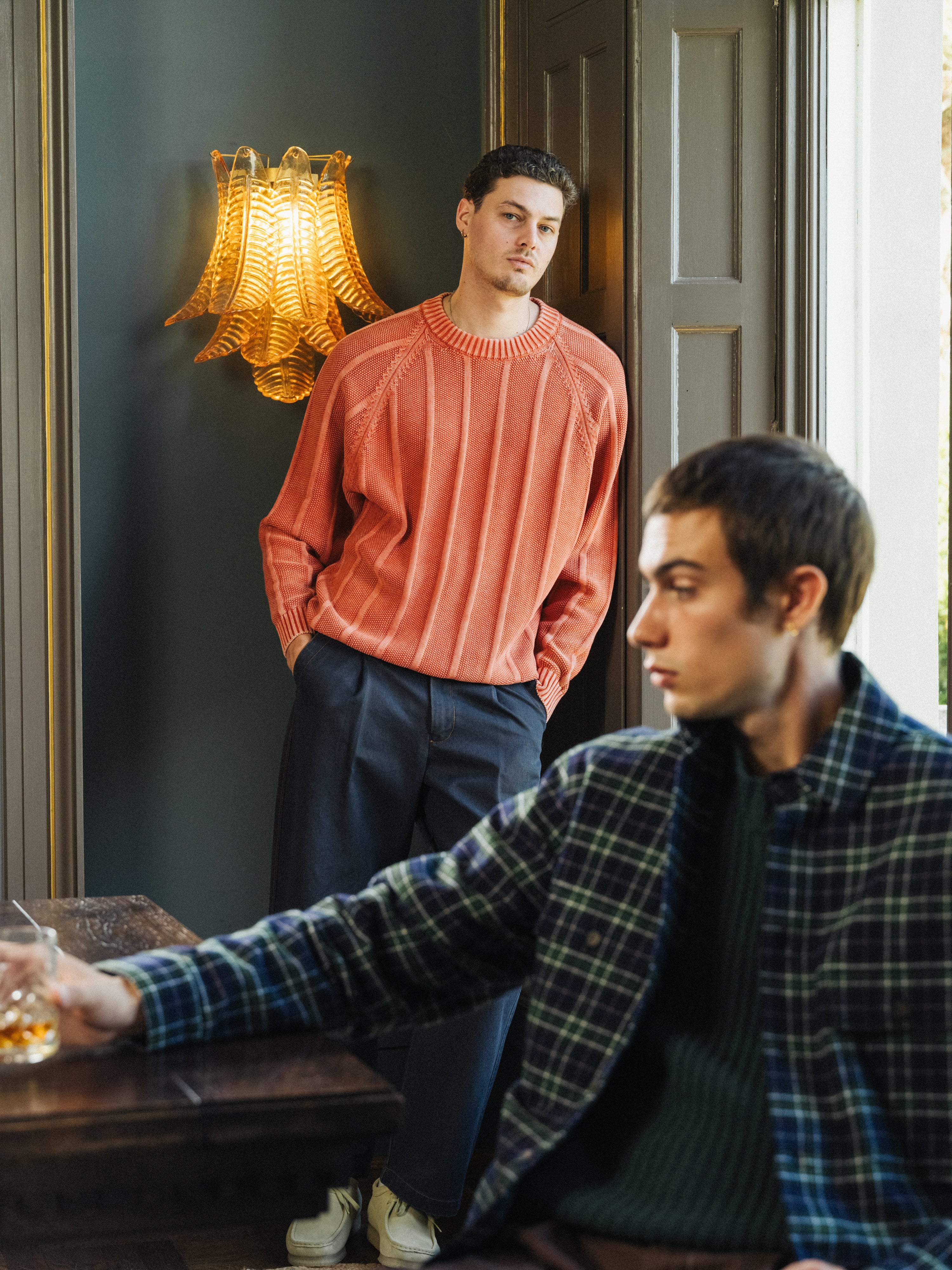 MELVIN WASHED SWEATER - BRIGHT ORANGE - Image 2