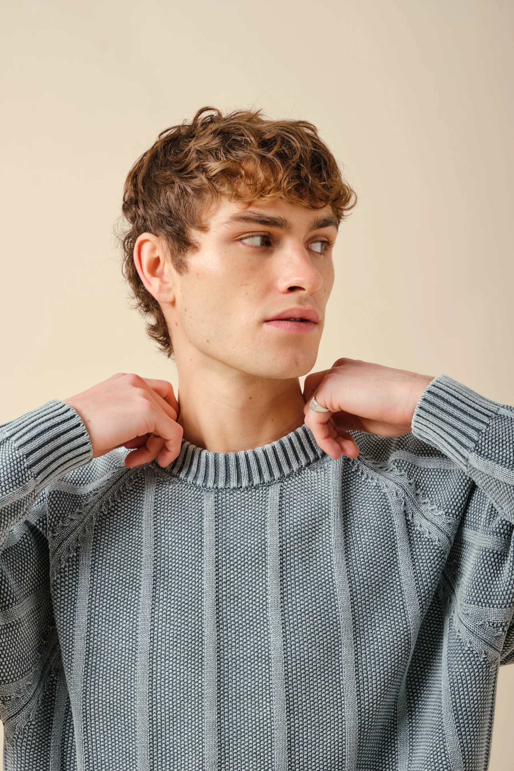 MELVIN WASHED SWEATER - JADE - Image 2