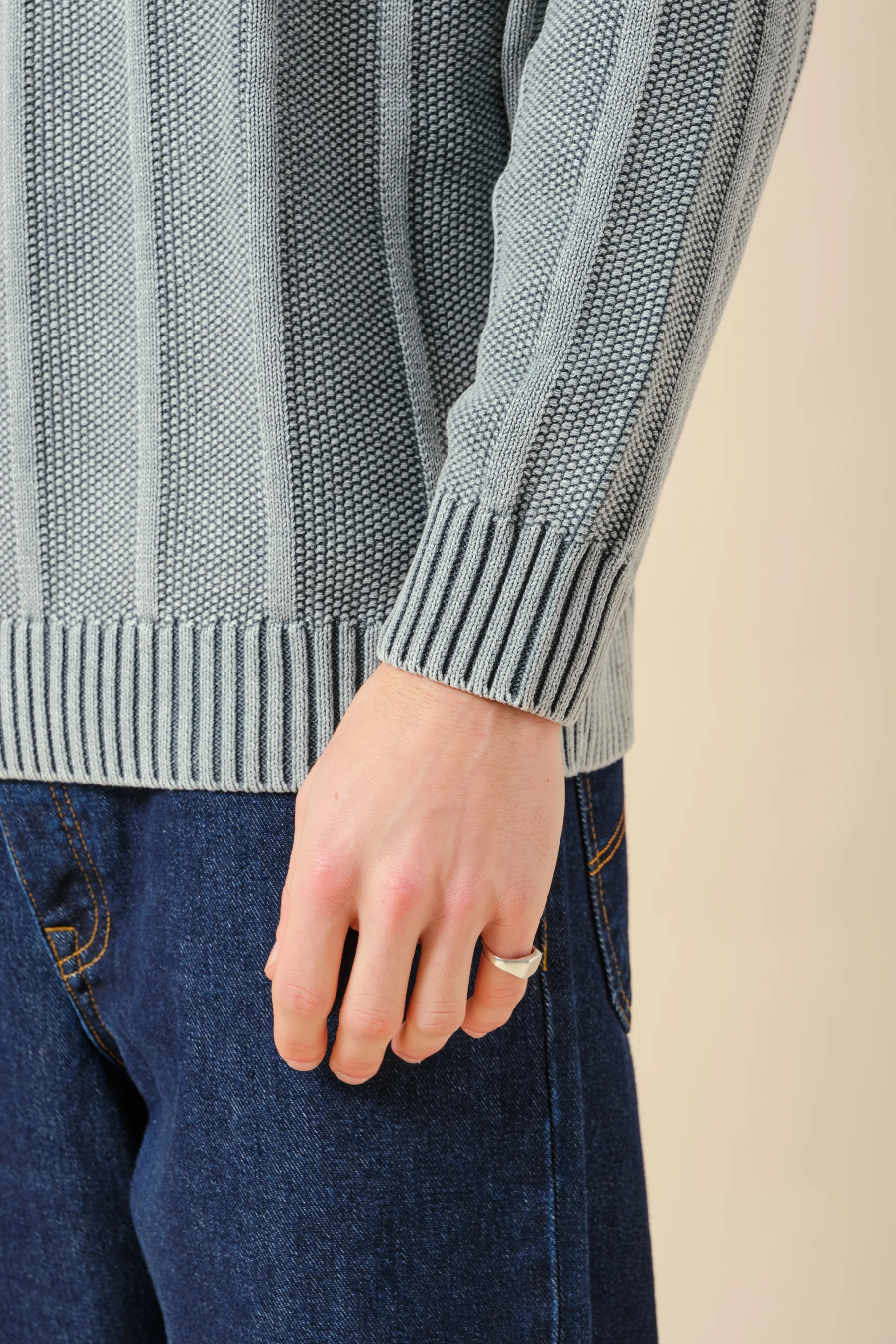 MELVIN WASHED SWEATER - JADE - Image 4
