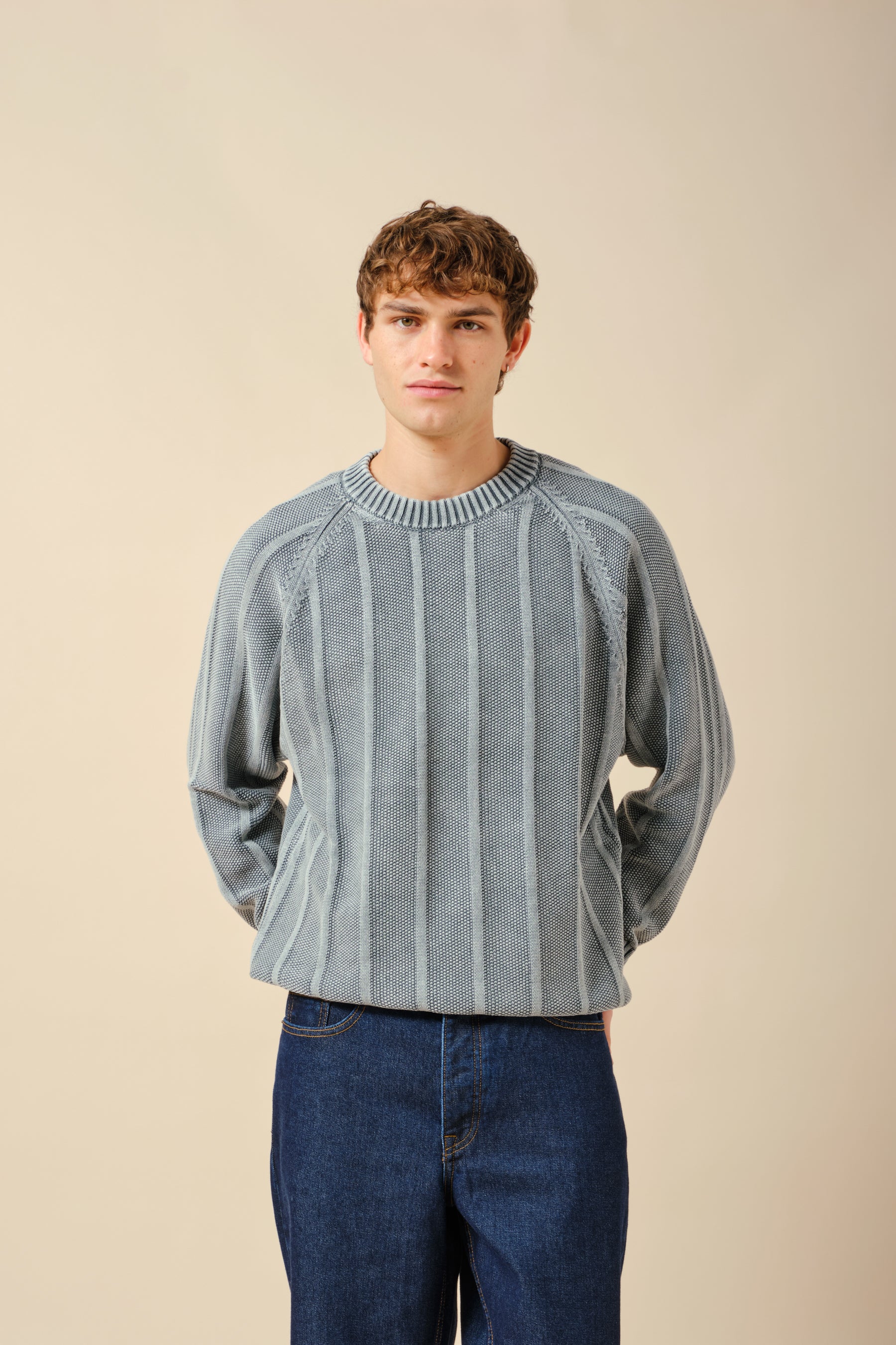 MELVIN WASHED SWEATER - JADE - Image 5