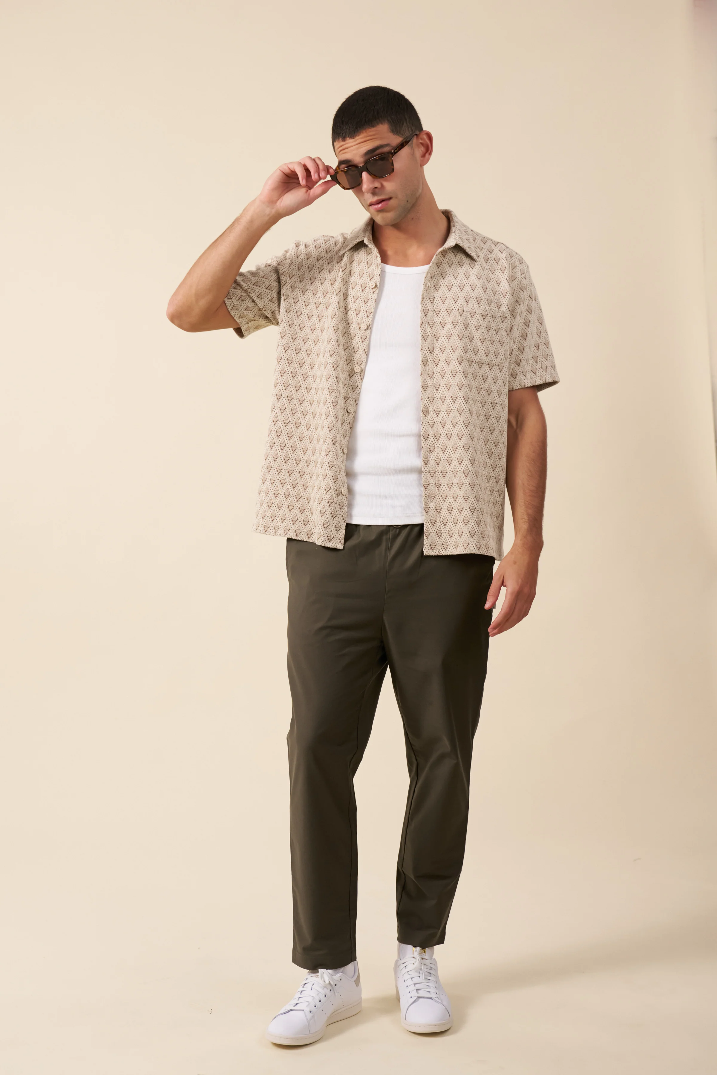 MICHAEL CASUAL TROUSER - ARMY GREEN - Image 3