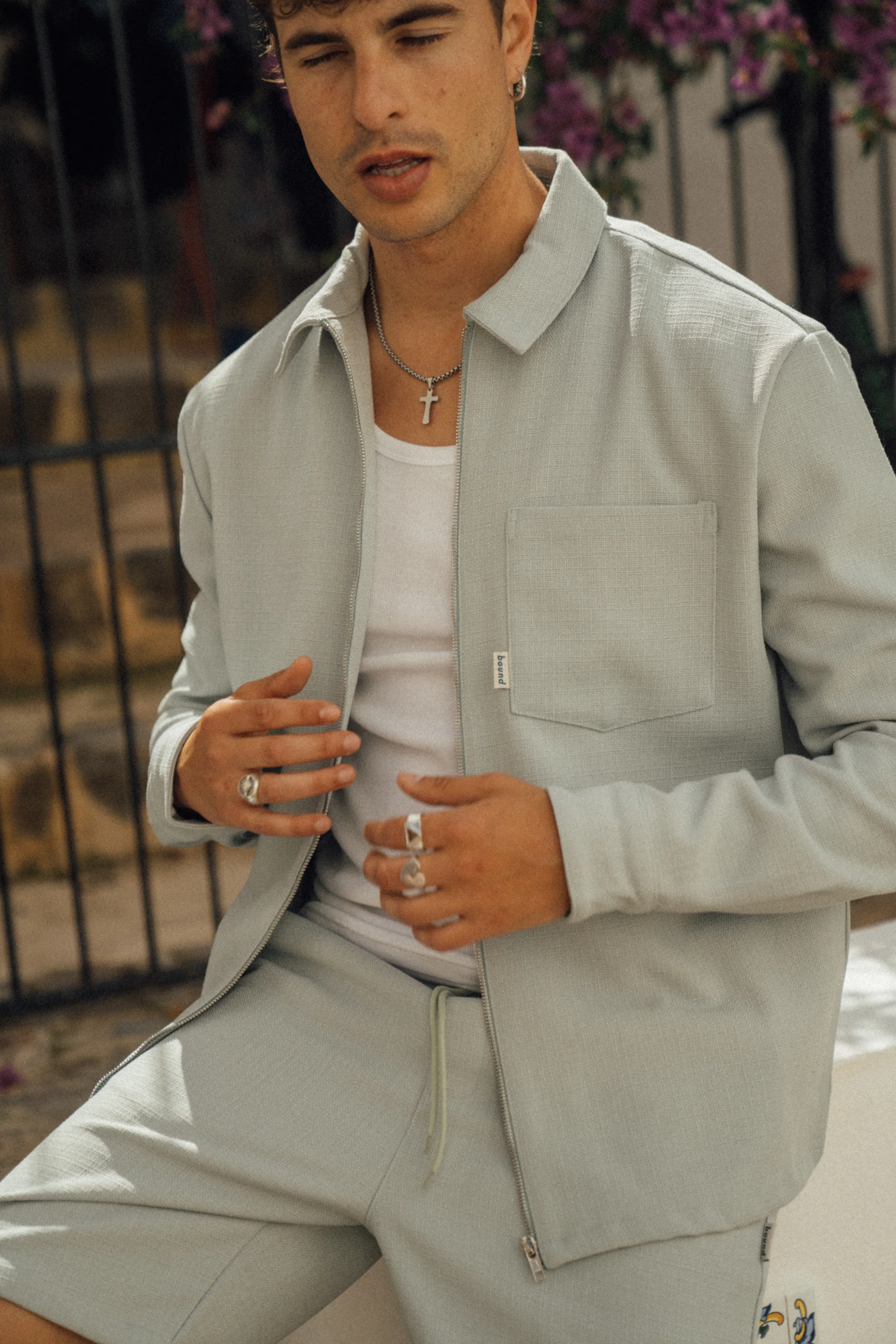 MINT TEXTURED HEAVY OVERSHIRT - Image 10