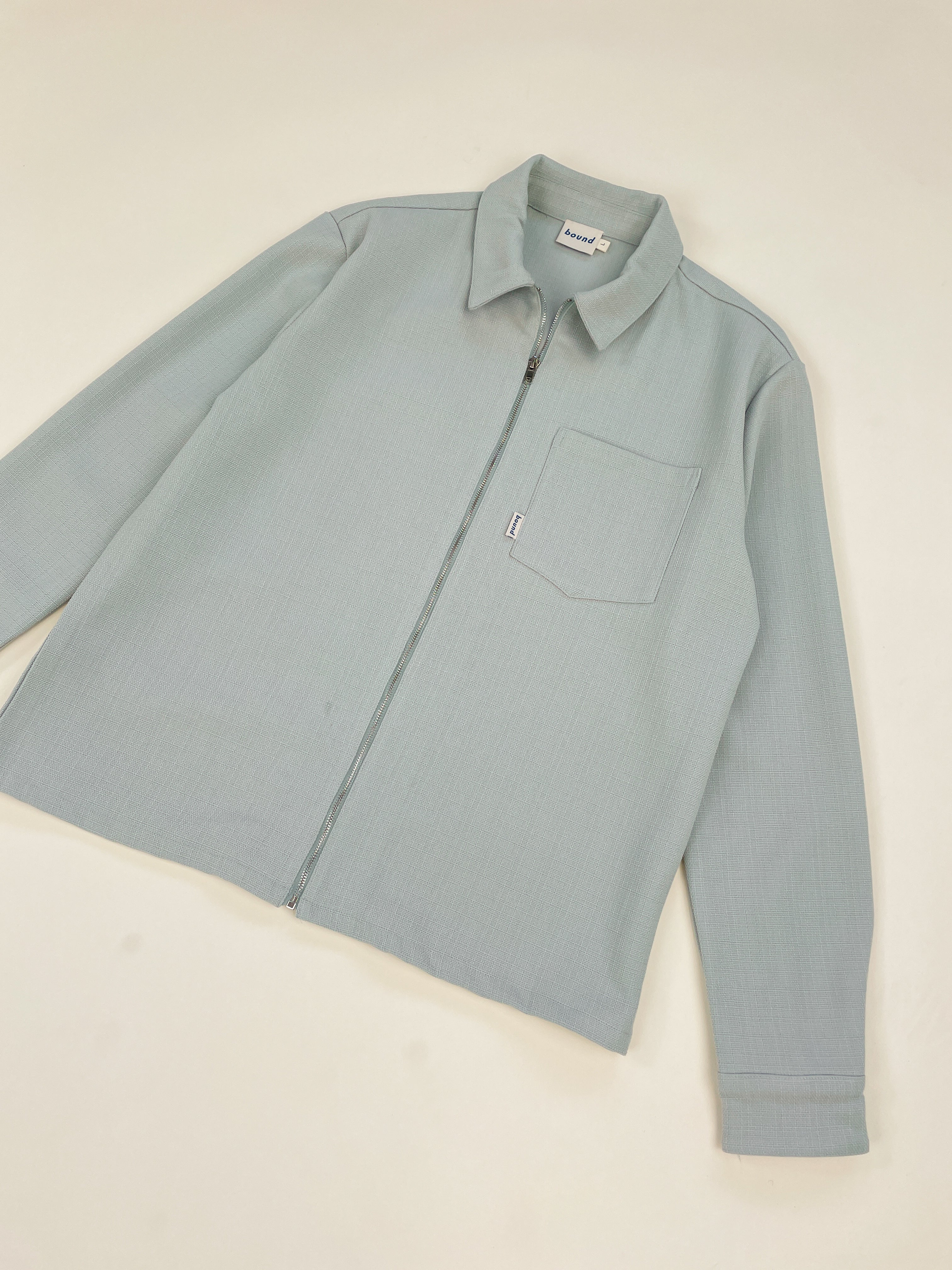 MINT TEXTURED HEAVY OVERSHIRT - Image 12
