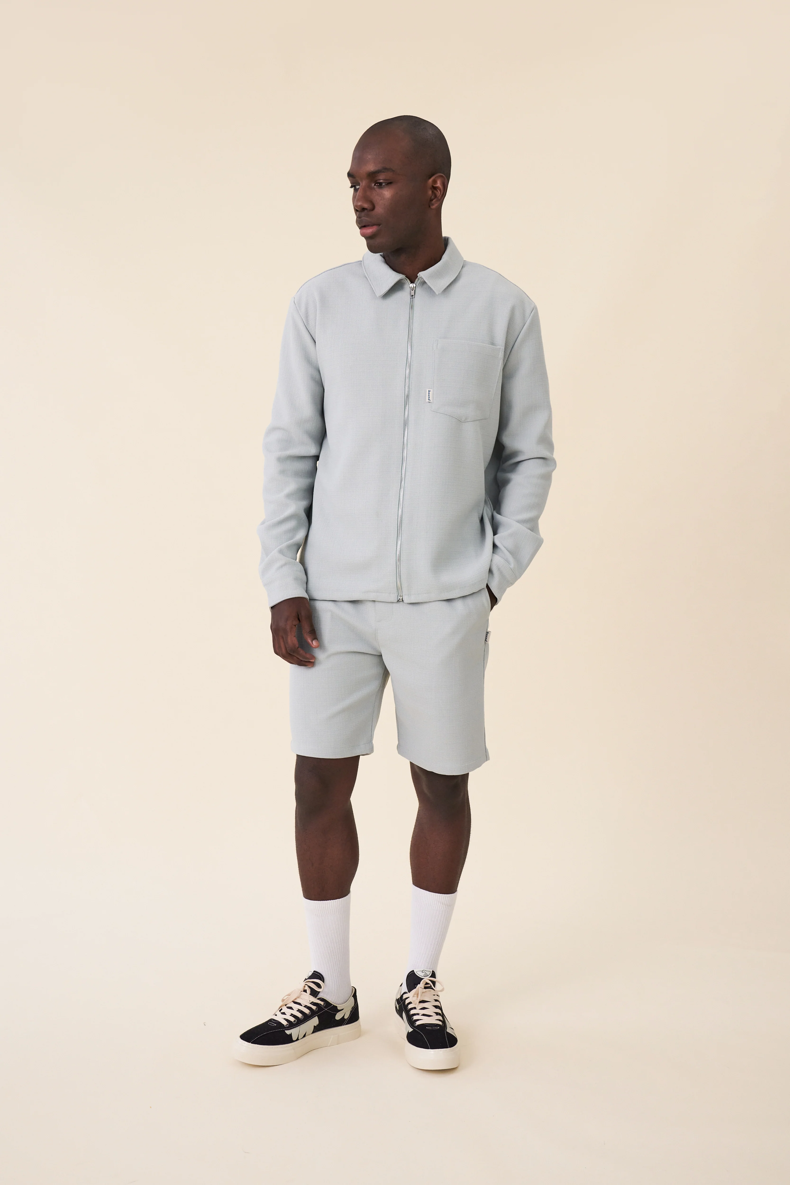MINT TEXTURED HEAVY OVERSHIRT - Image 3