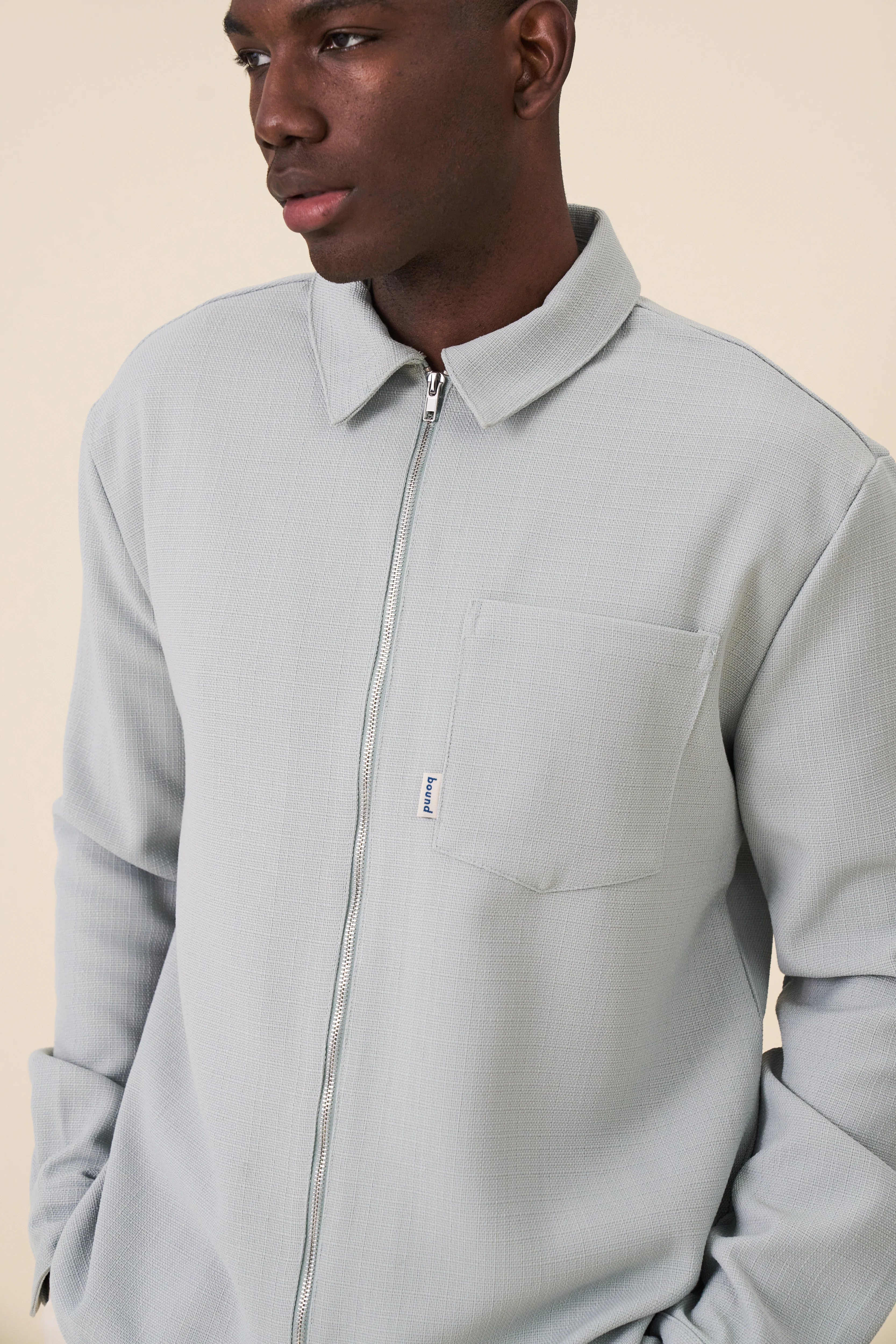 MINT TEXTURED HEAVY OVERSHIRT - Image 4
