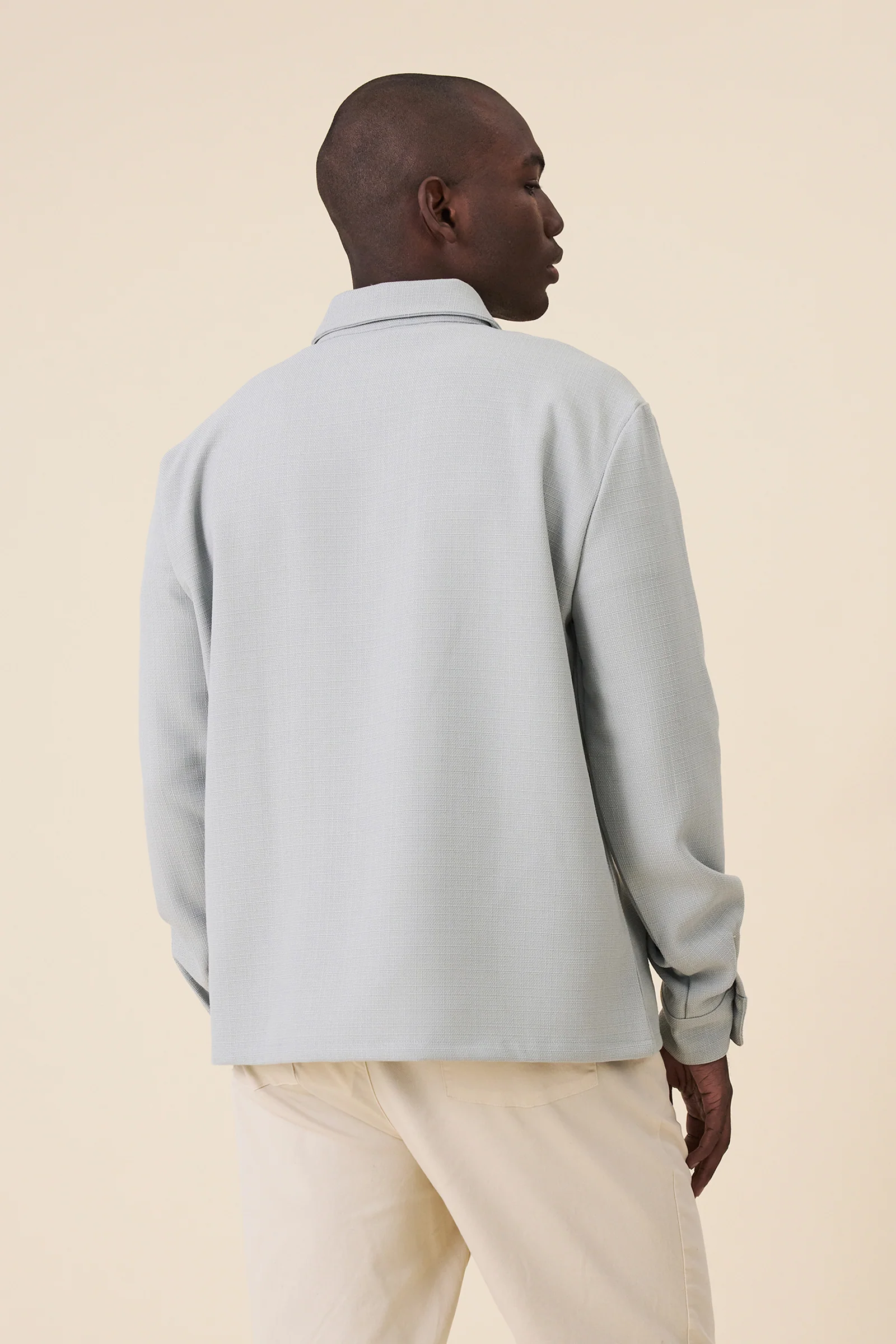 MINT TEXTURED HEAVY OVERSHIRT - Image 5