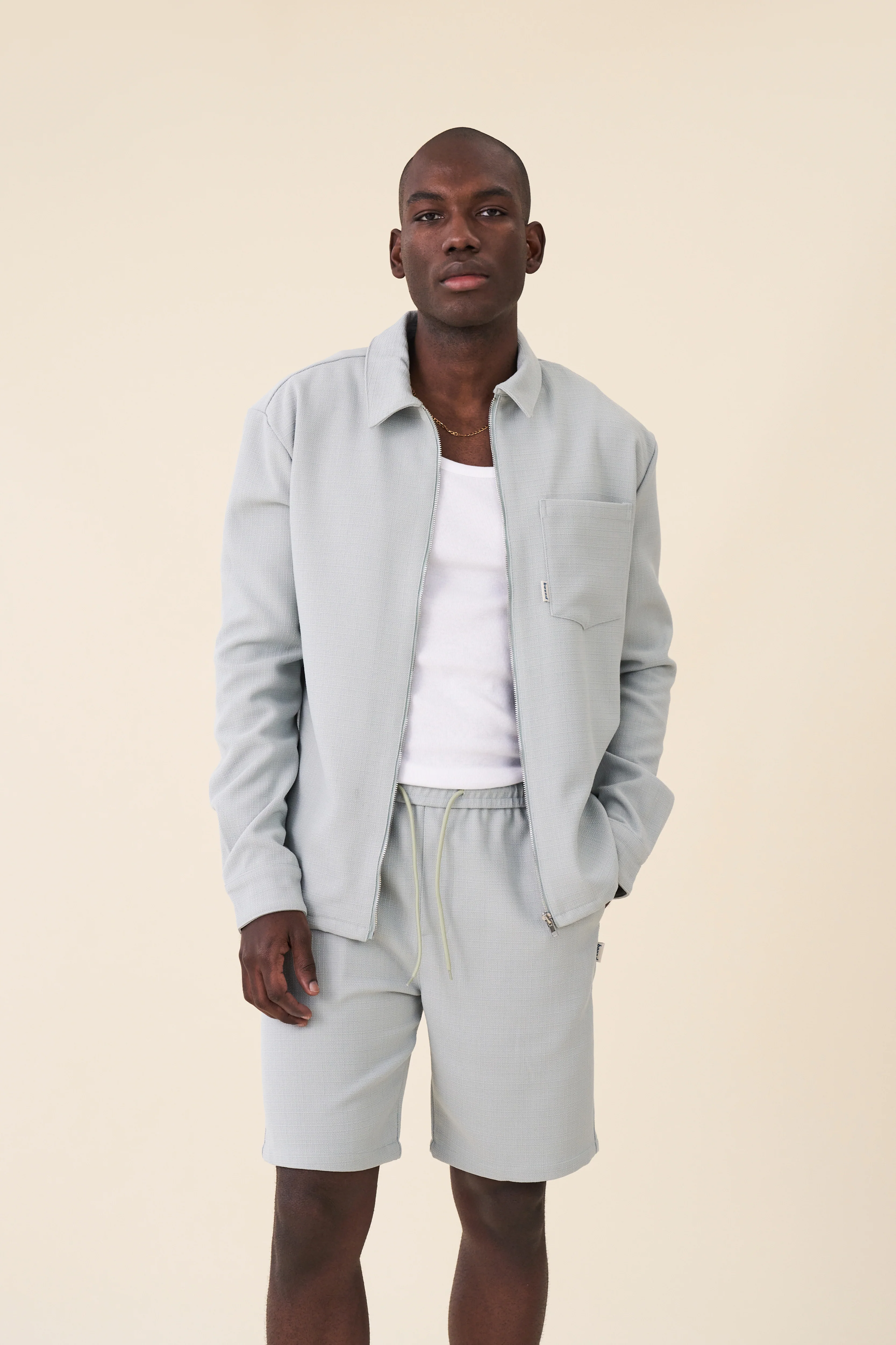MINT TEXTURED HEAVY OVERSHIRT - Image 6