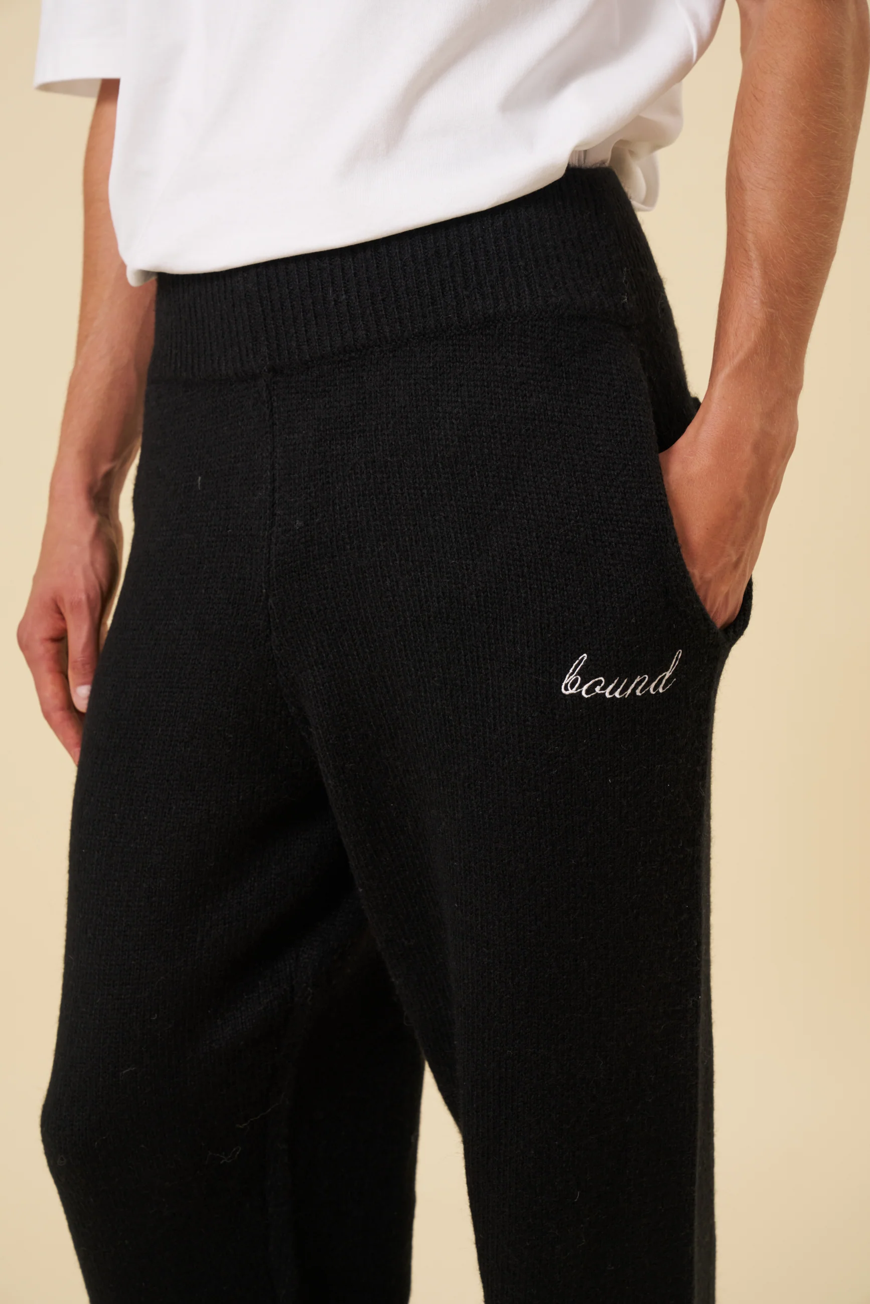 MOHAIR SWEATPANTS - BLACK - Image 4