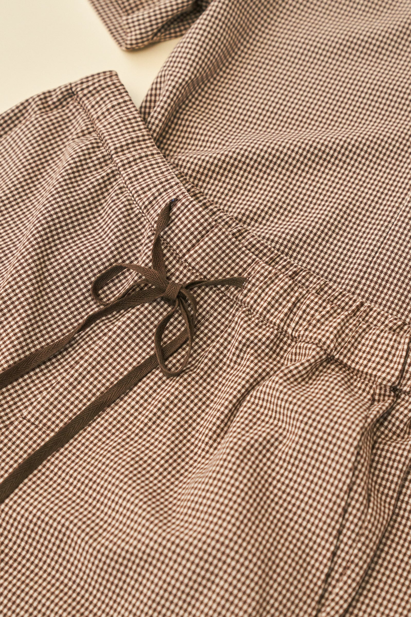 MOCHA DOGTOOTH SHORTS - Image 4