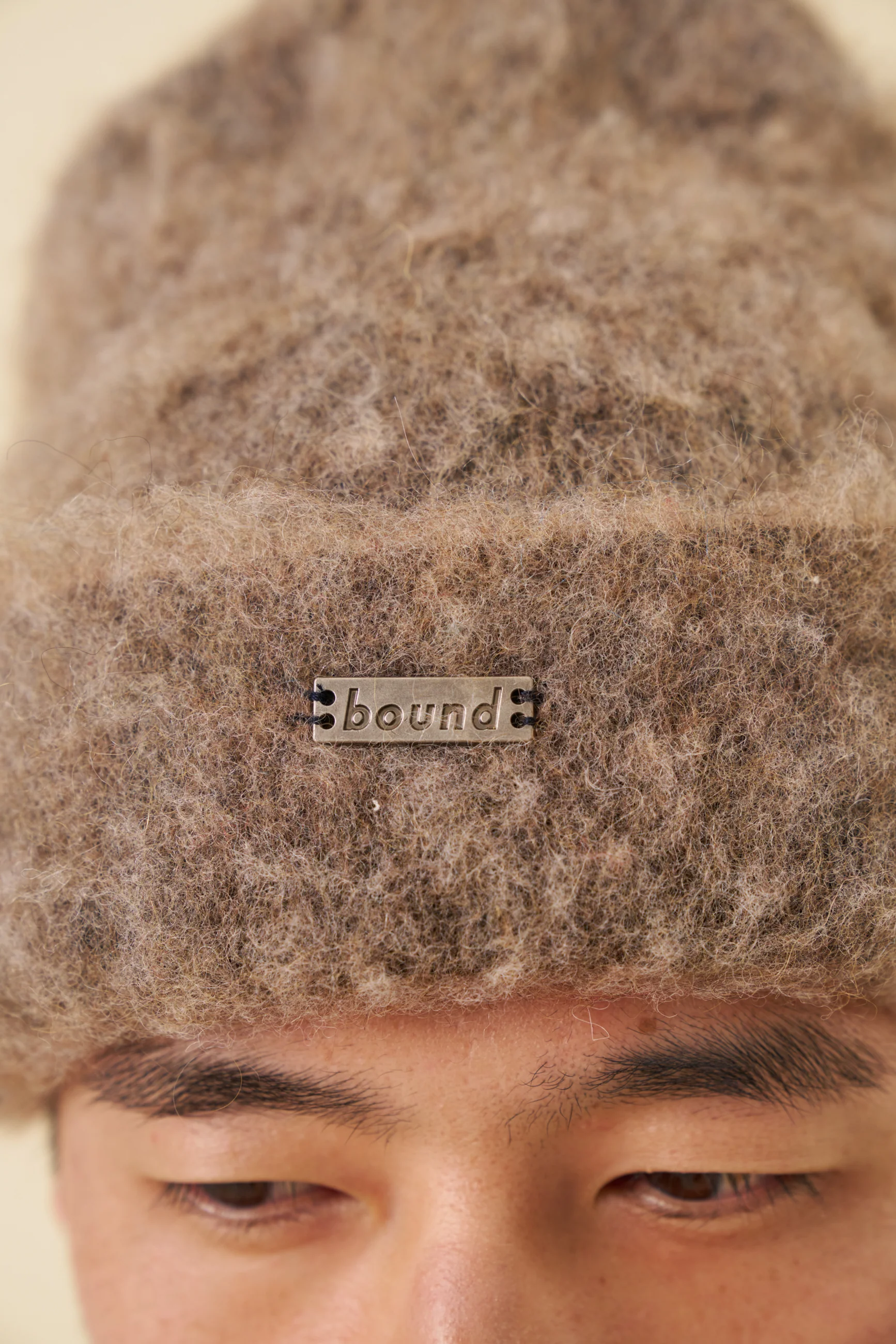 MOHAIR BEANIE - BROWN - Image 3