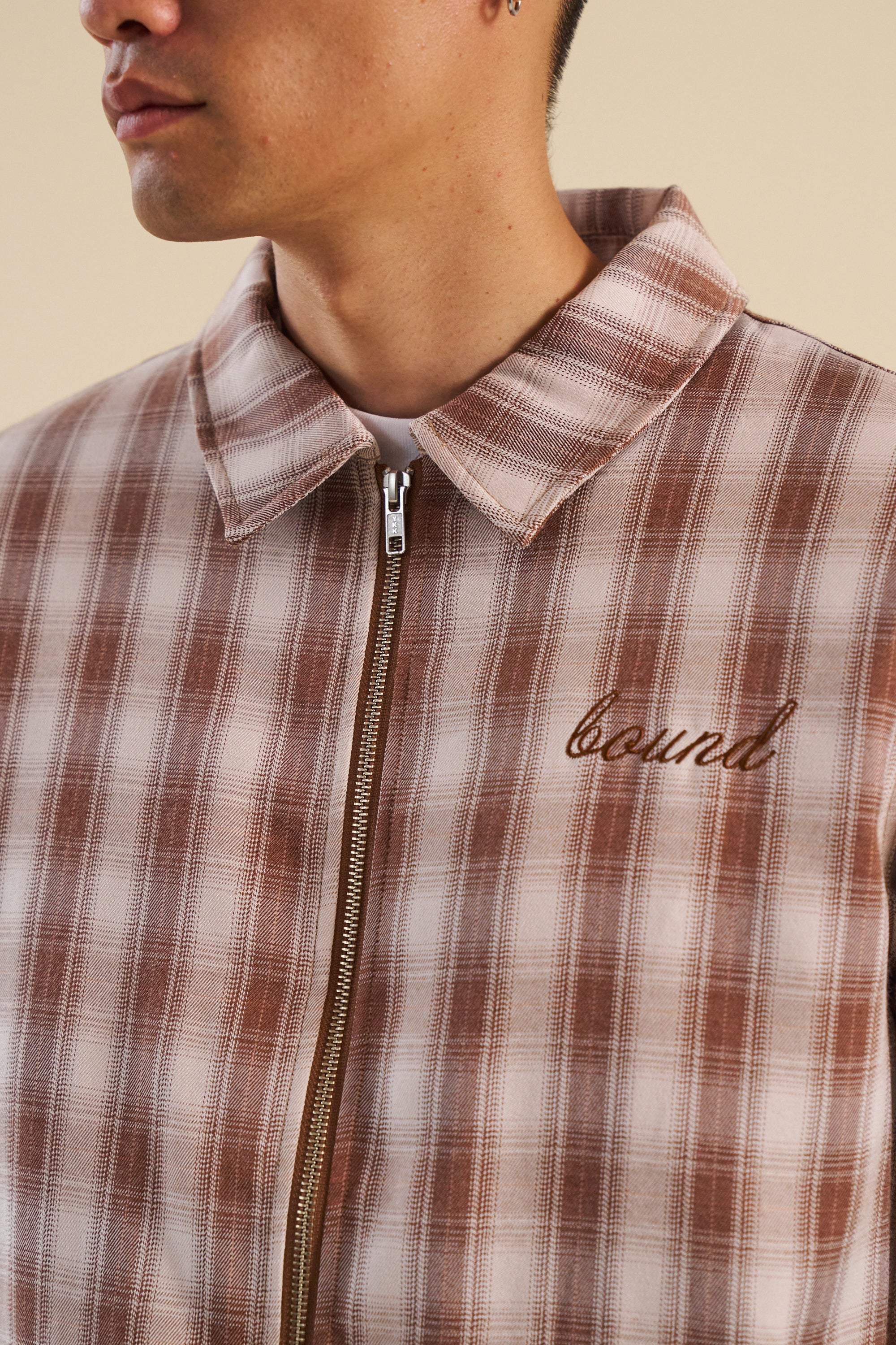 NEVADA BROWN CHECK COACH JACKET - Image 2