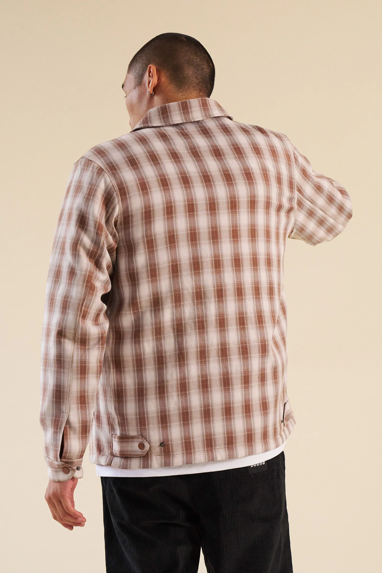 NEVADA BROWN CHECK COACH JACKET - Image 3