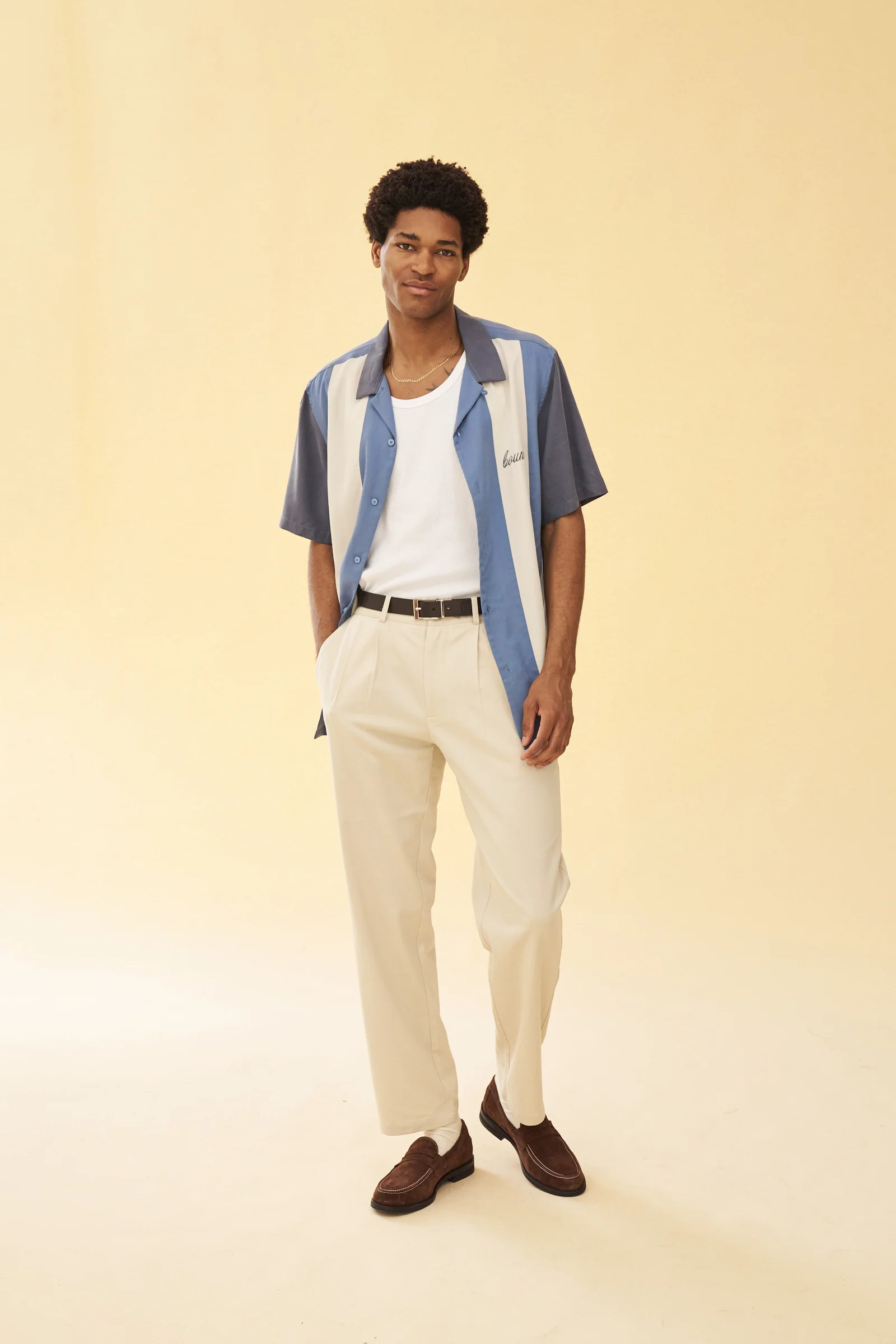 NEW JERSEY BOWLING SHIRT - BLUE - Image 3