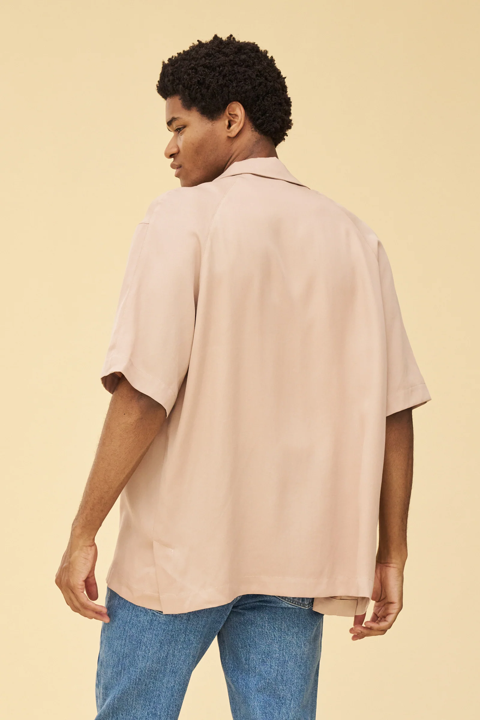 NUDE TENCEL CUBAN SS SHIRT - Image 4