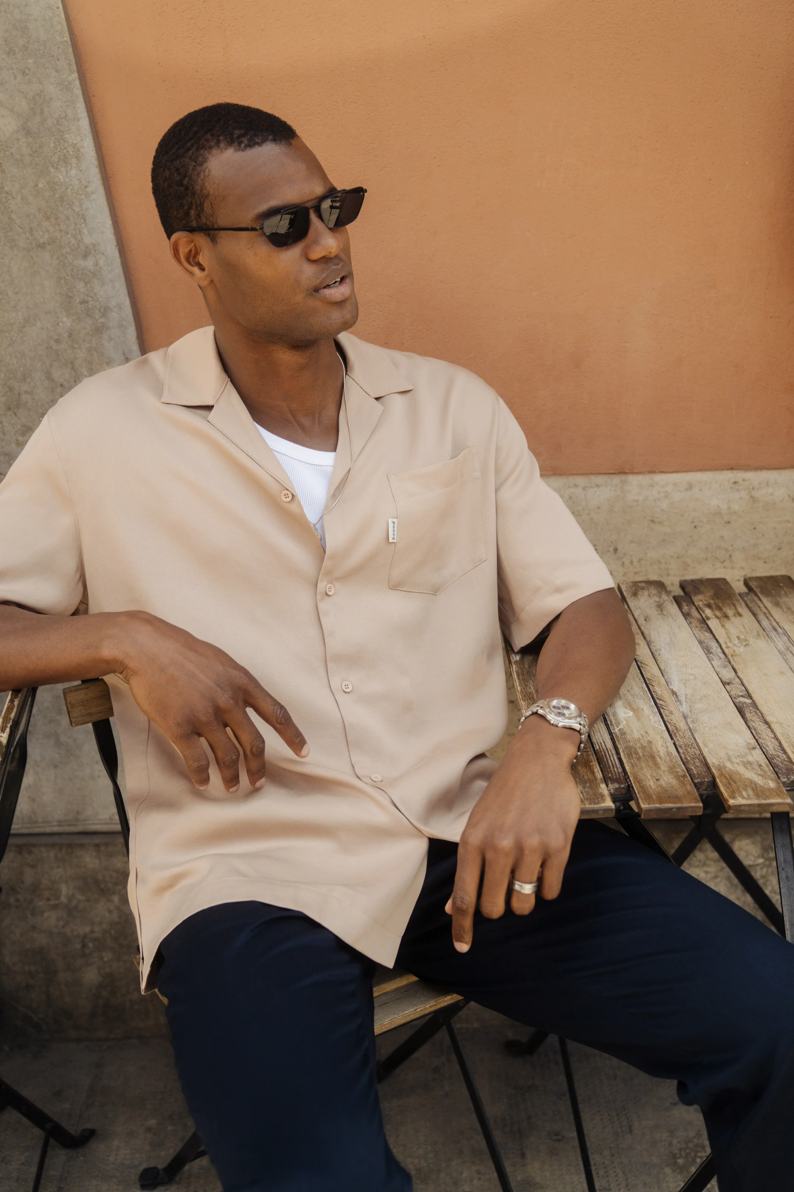 NUDE TENCEL CUBAN SS SHIRT - Image 7