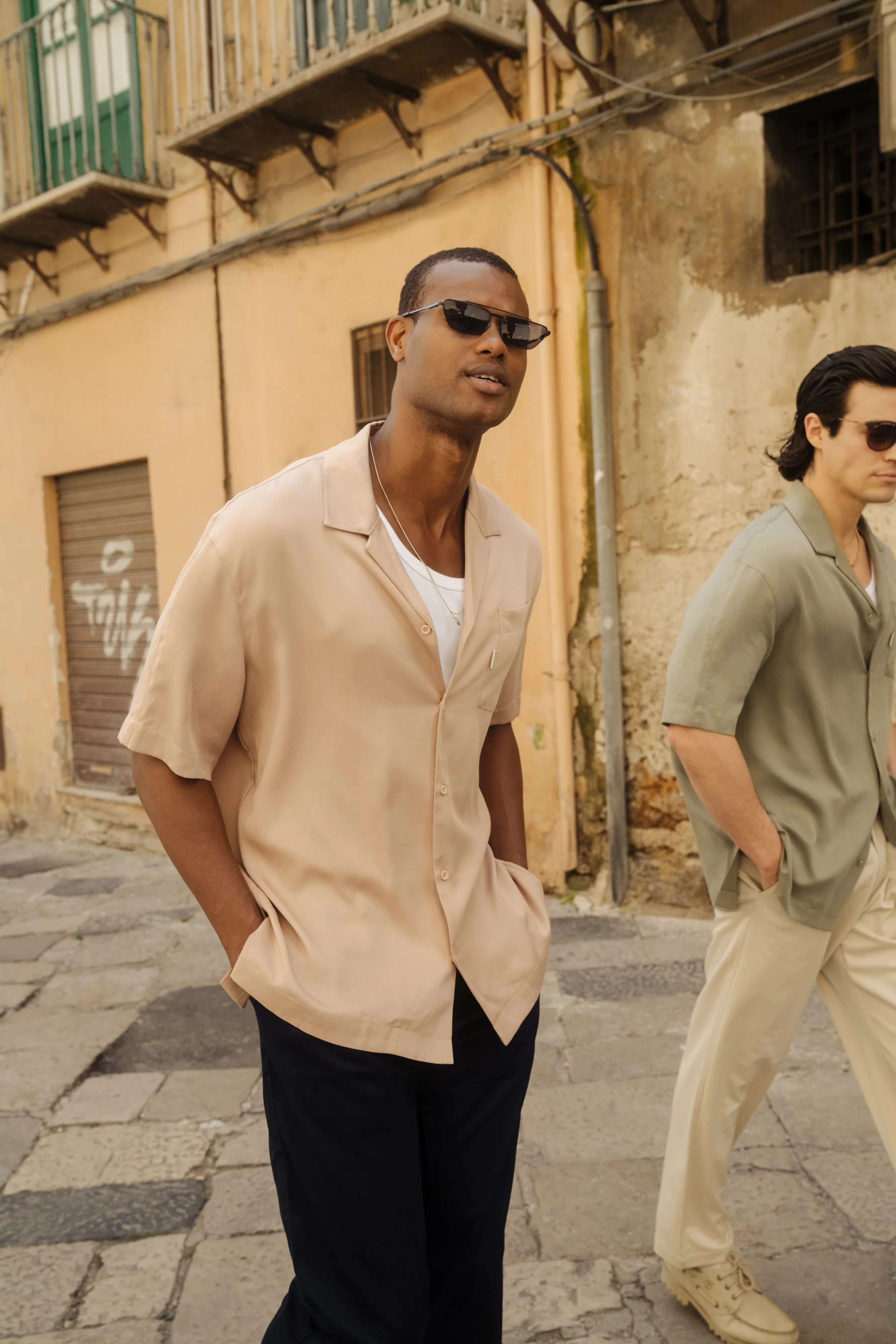 NUDE TENCEL CUBAN SS SHIRT - Image 8