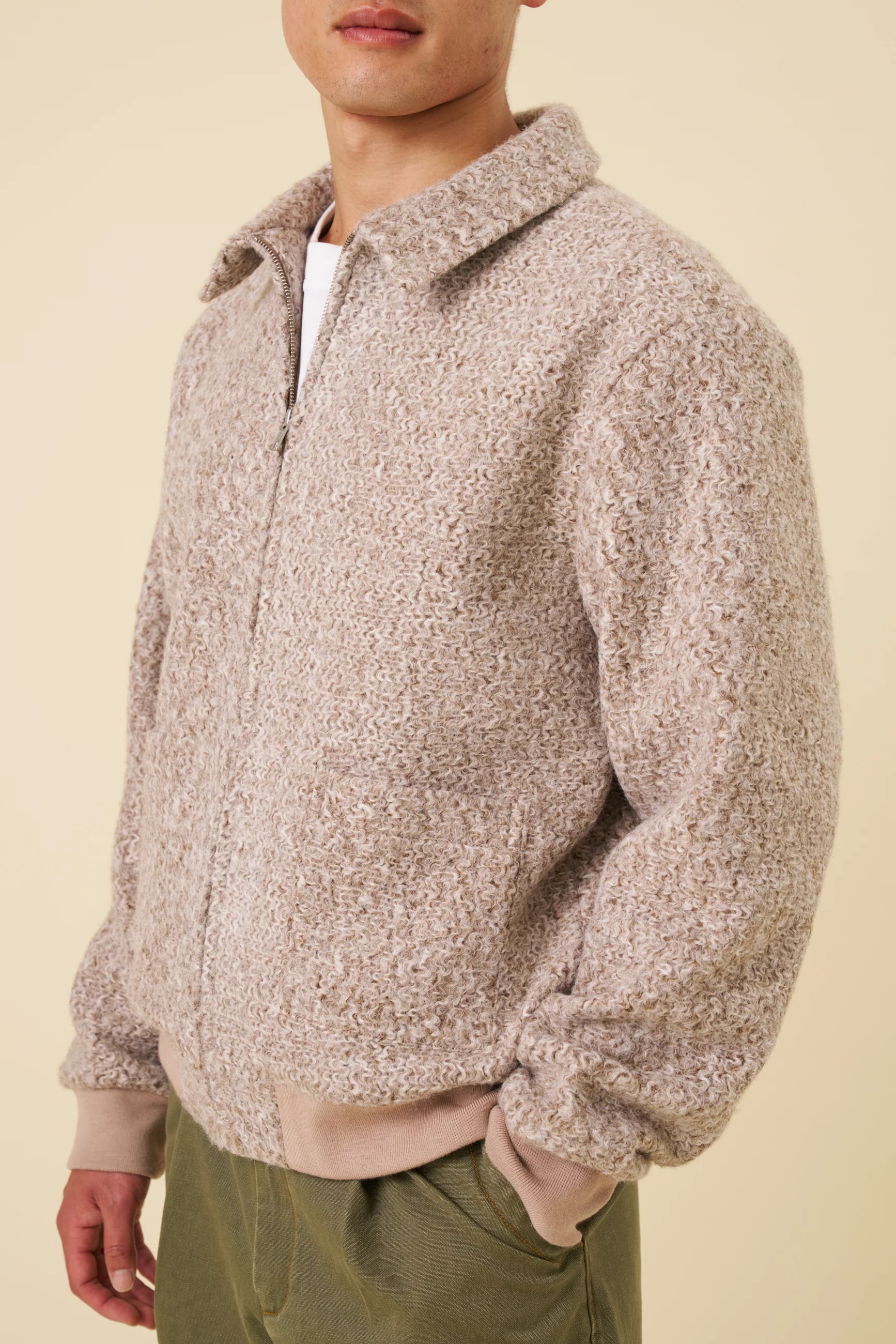 OATMEAL TEXTURED CLOUD JACKET - Image 3