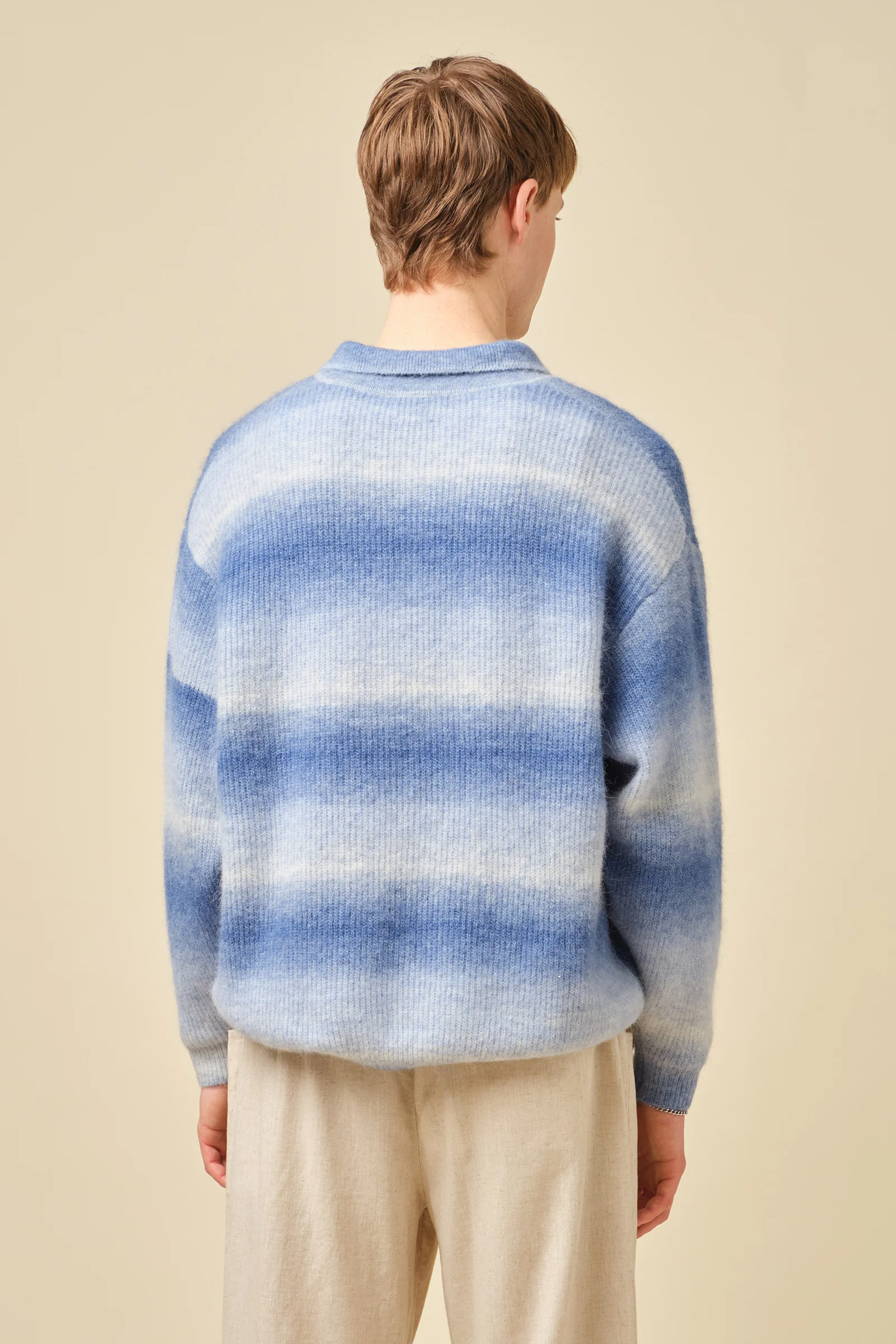 OCEAN GRADIENT ALPACA KNIT LONGSLEEVE POLO - Image 4