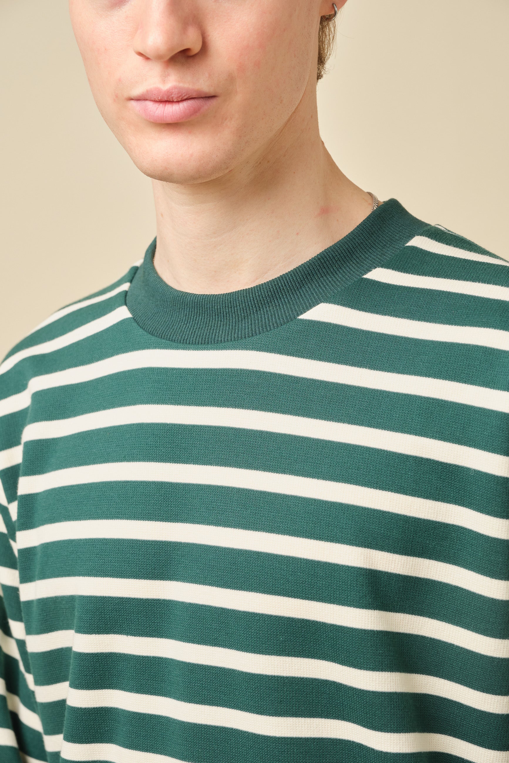 OLIVE STRIPE LONGSLEEVE TEE - Image 3