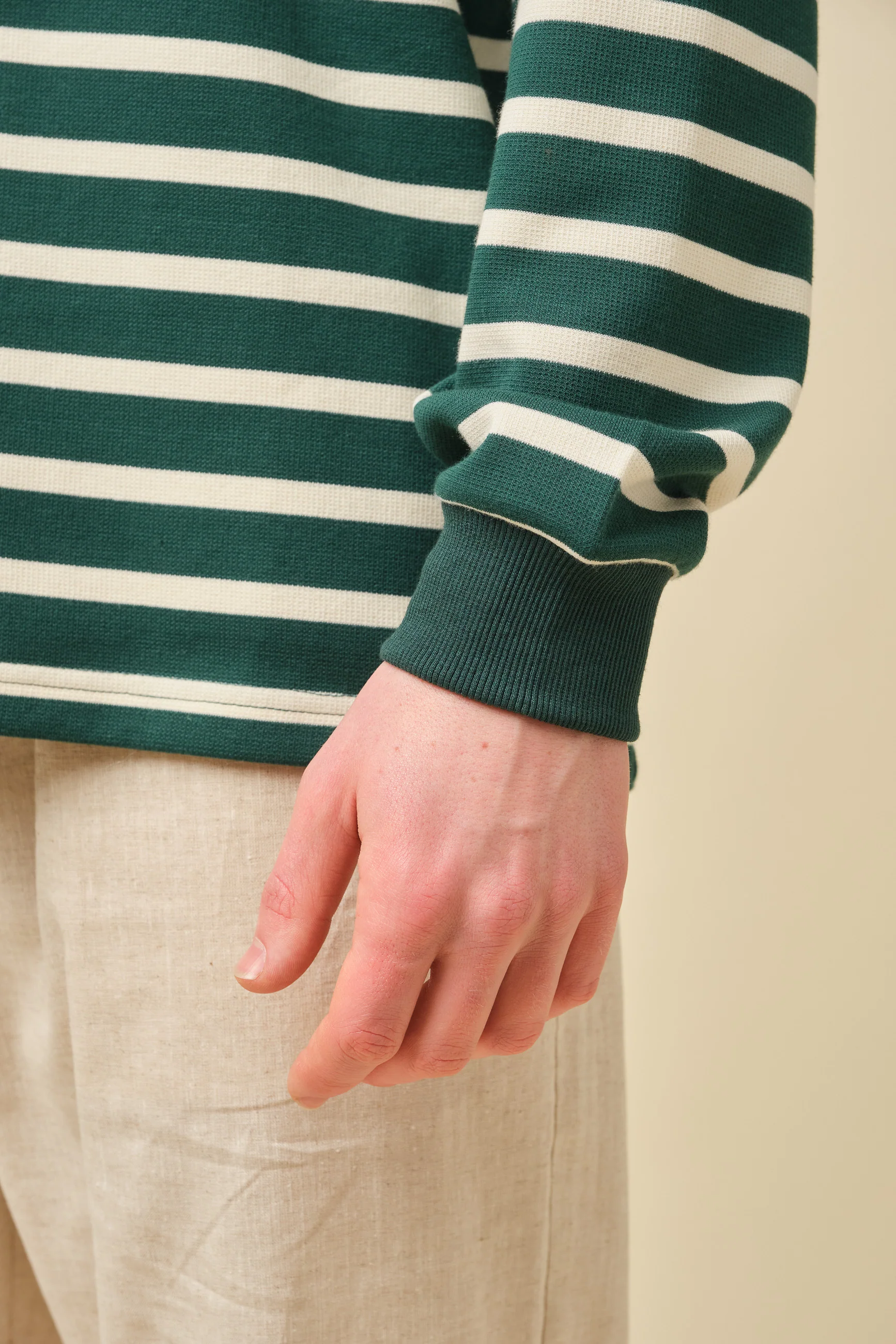 OLIVE STRIPE LONGSLEEVE TEE - Image 5