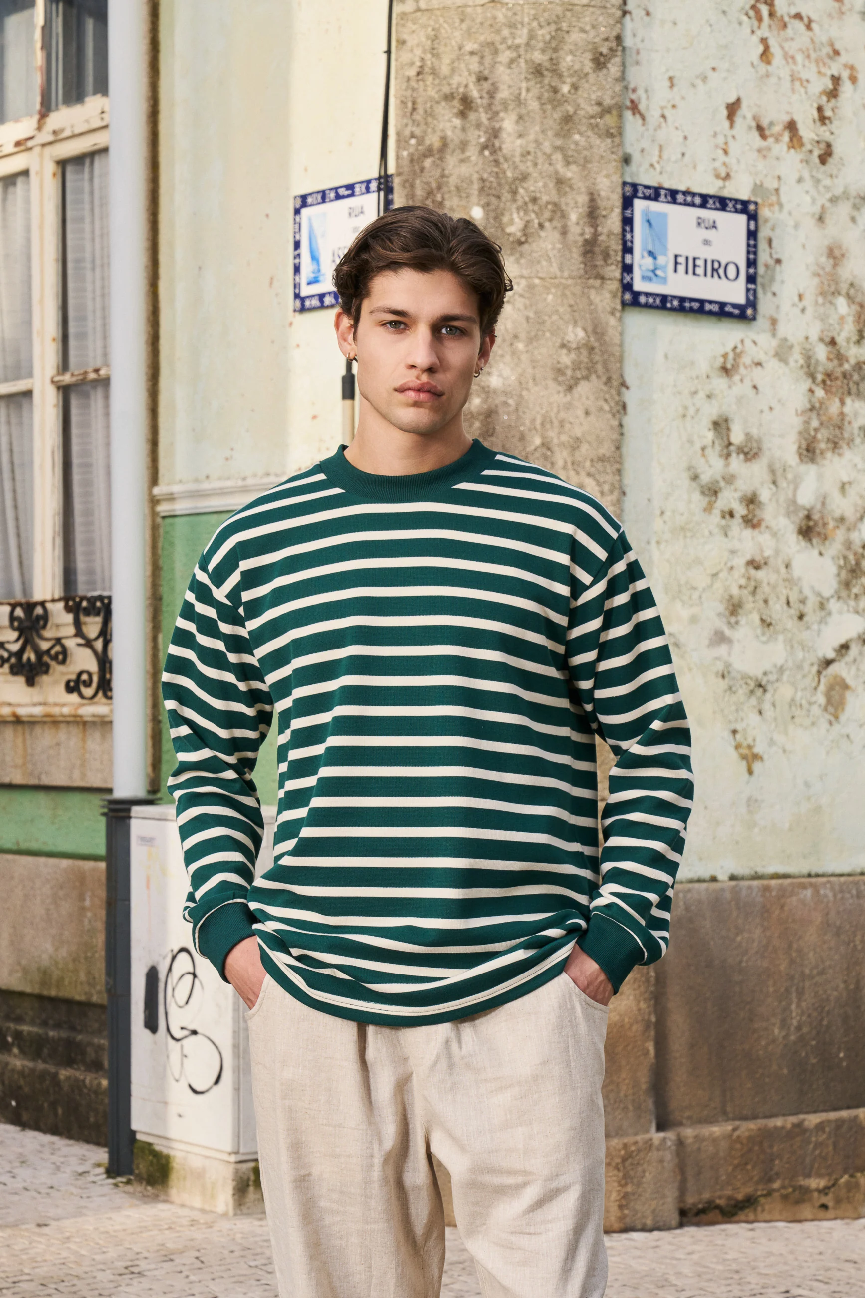 OLIVE STRIPE LONGSLEEVE TEE - Image 6
