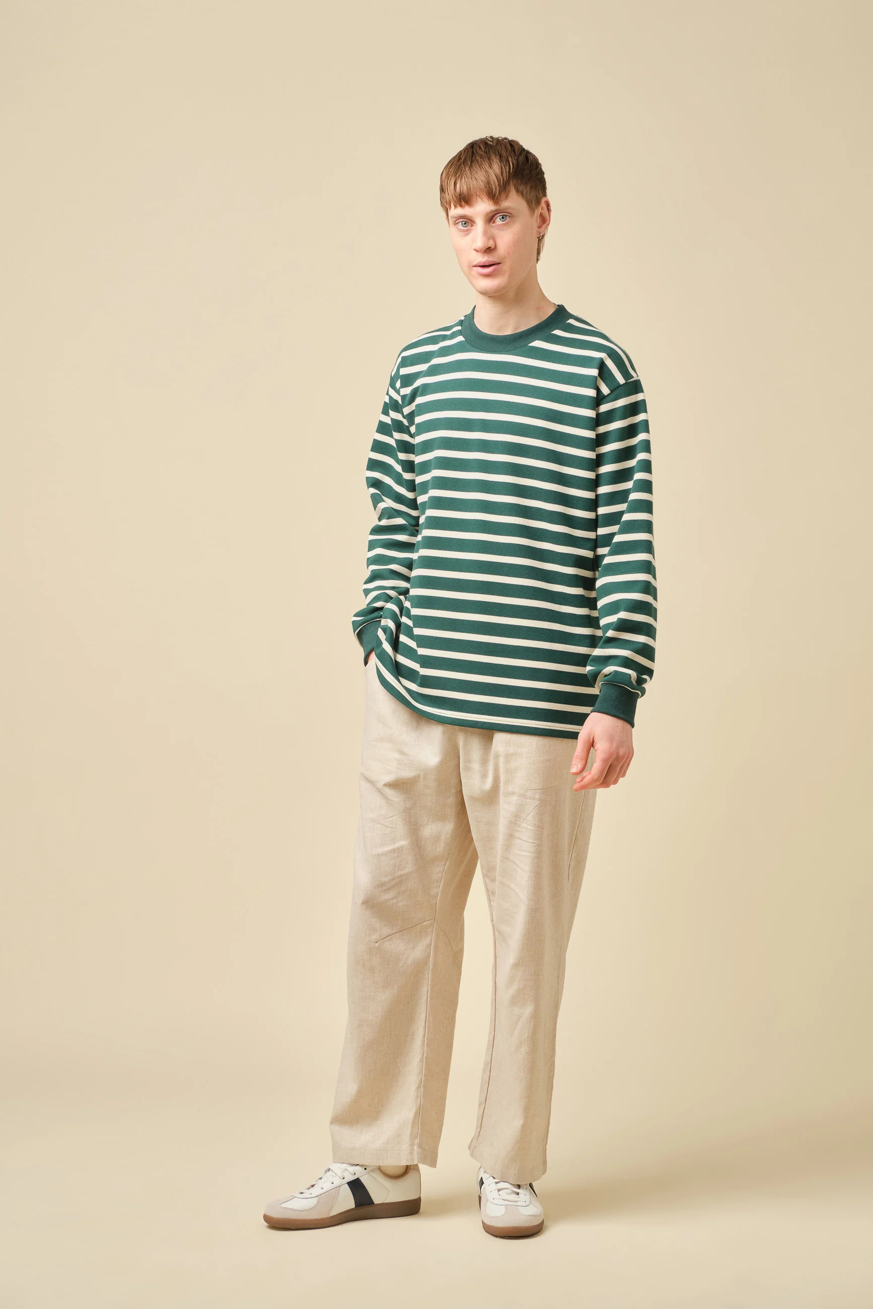 OLIVE STRIPE LONGSLEEVE TEE - Image 7